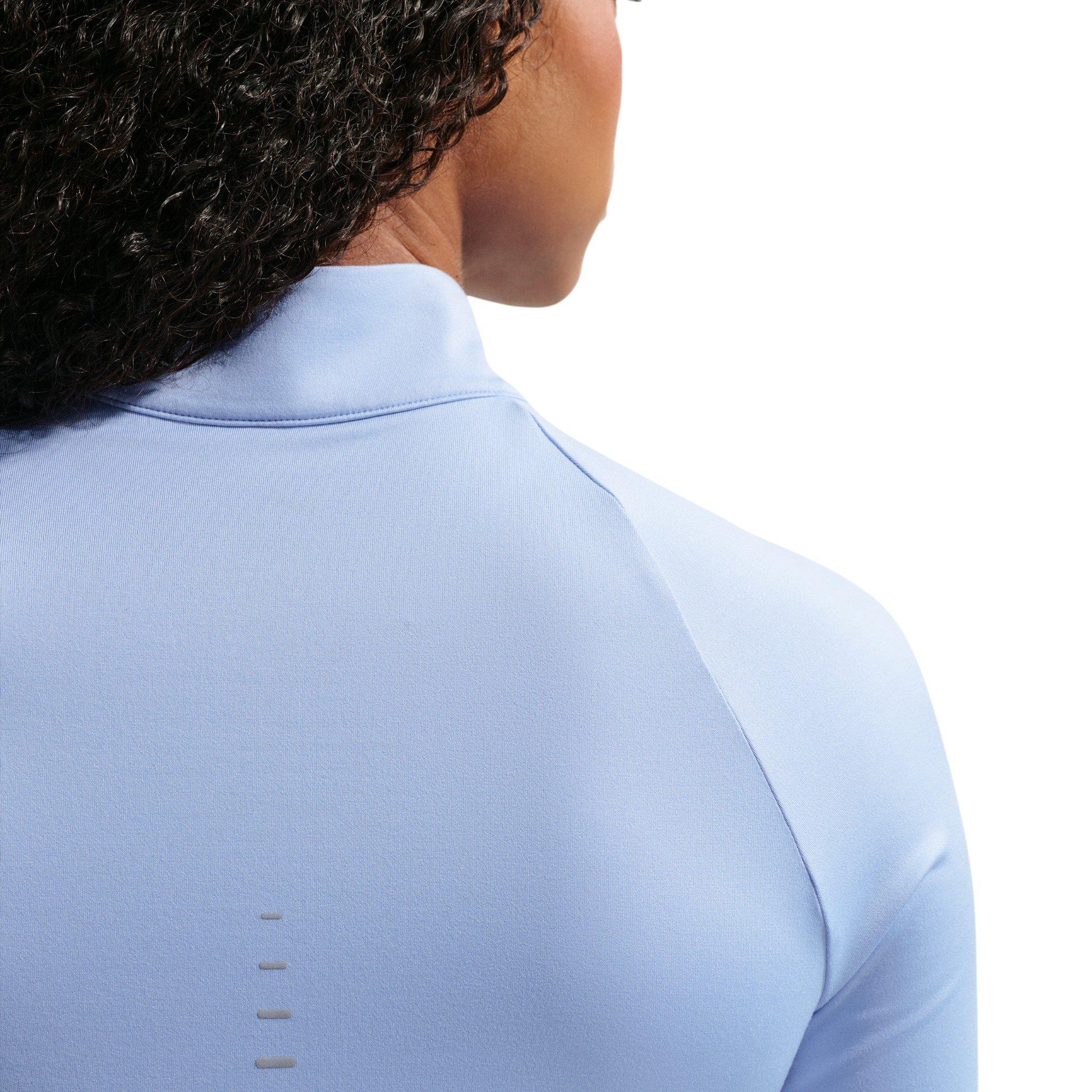 Nike Women's Swift Dri-FIT UV 1/4 Zip Running Top - Blue - BLUE