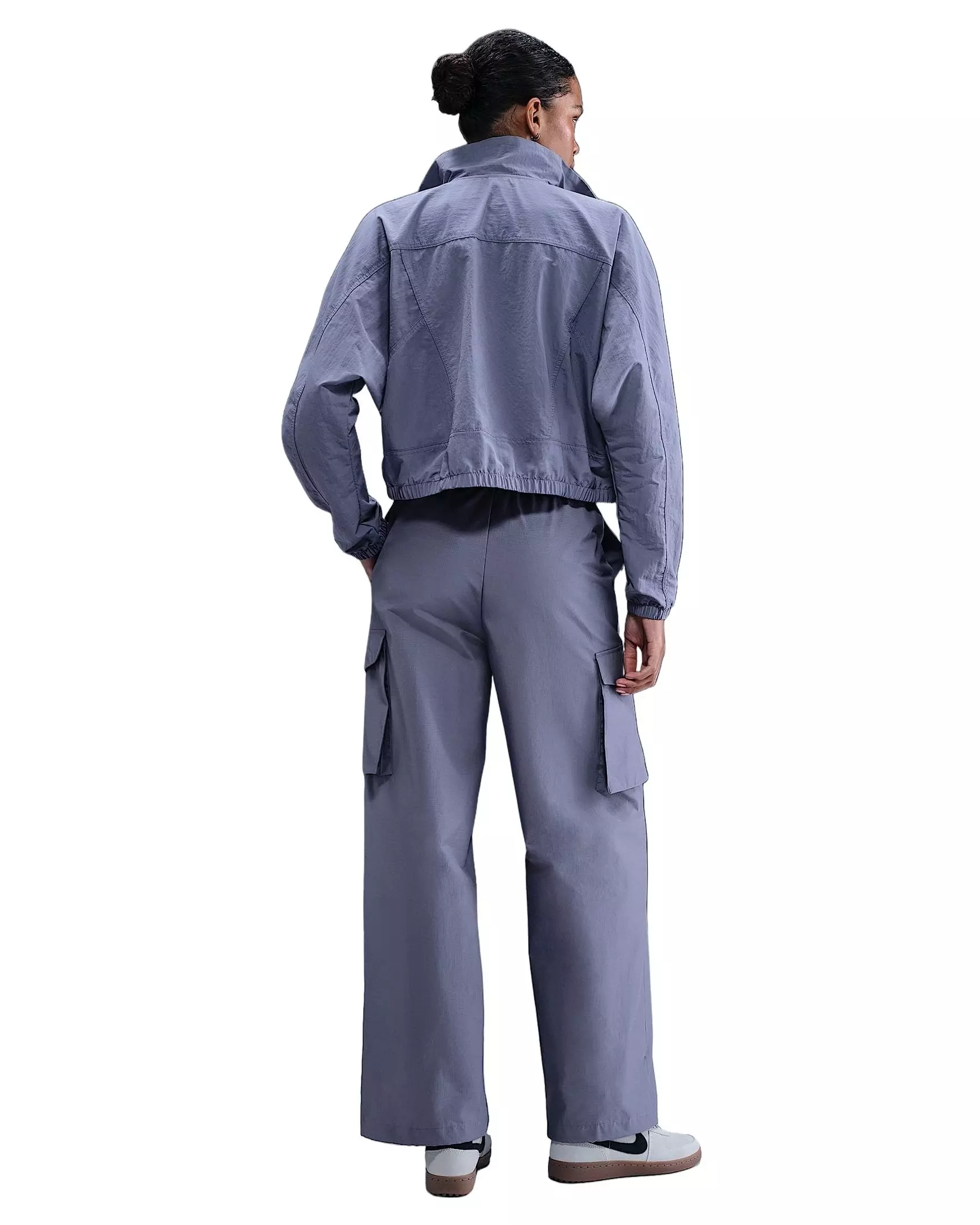 Nike Women's Sportswear Everything Wovens Oversized Repel UV Protection Full-Zip Jacket - Blue - BLUE