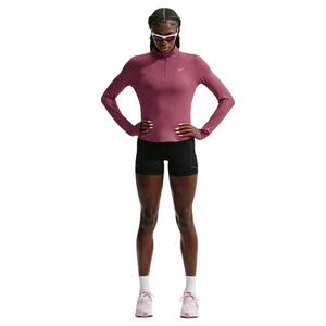 Nike Women's Swift Dri-FIT UV 1/4 Zip Running Top - Pink - PINK