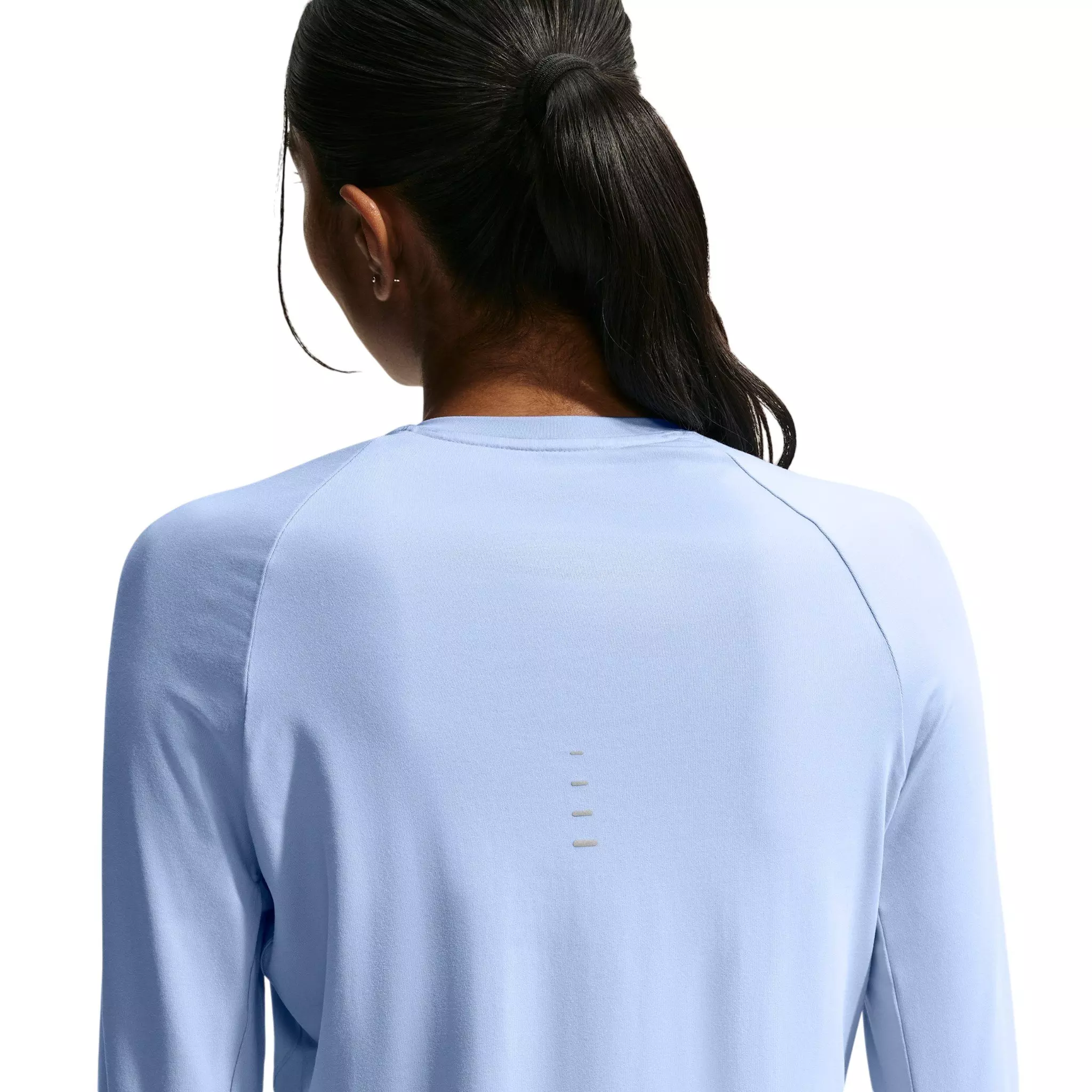 Nike Women's Swift Dri-FIT UV Long-Sleeve Crewneck Running Top - Light Blue - LIGHT BLUE