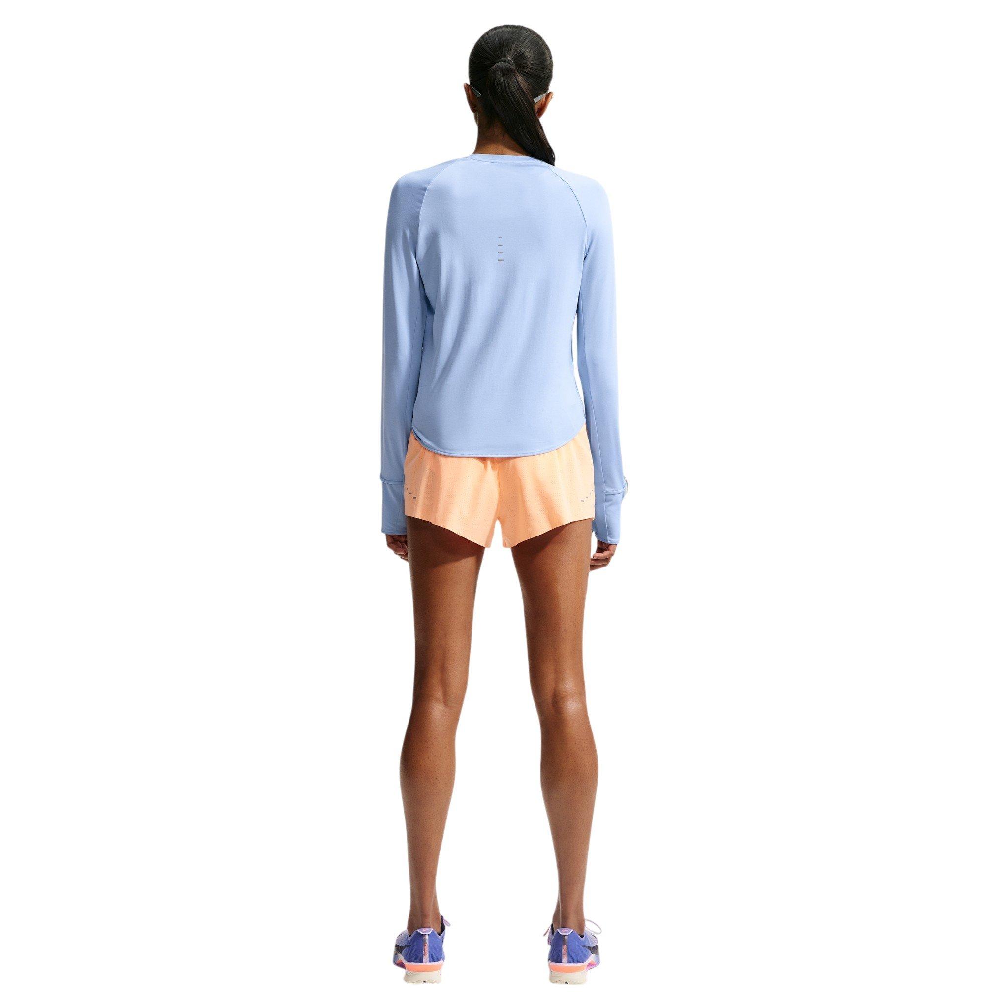 Nike Women's Swift Dri-FIT UV Long-Sleeve Crewneck Running Top - Light Blue - LIGHT BLUE Thumbnail View 5