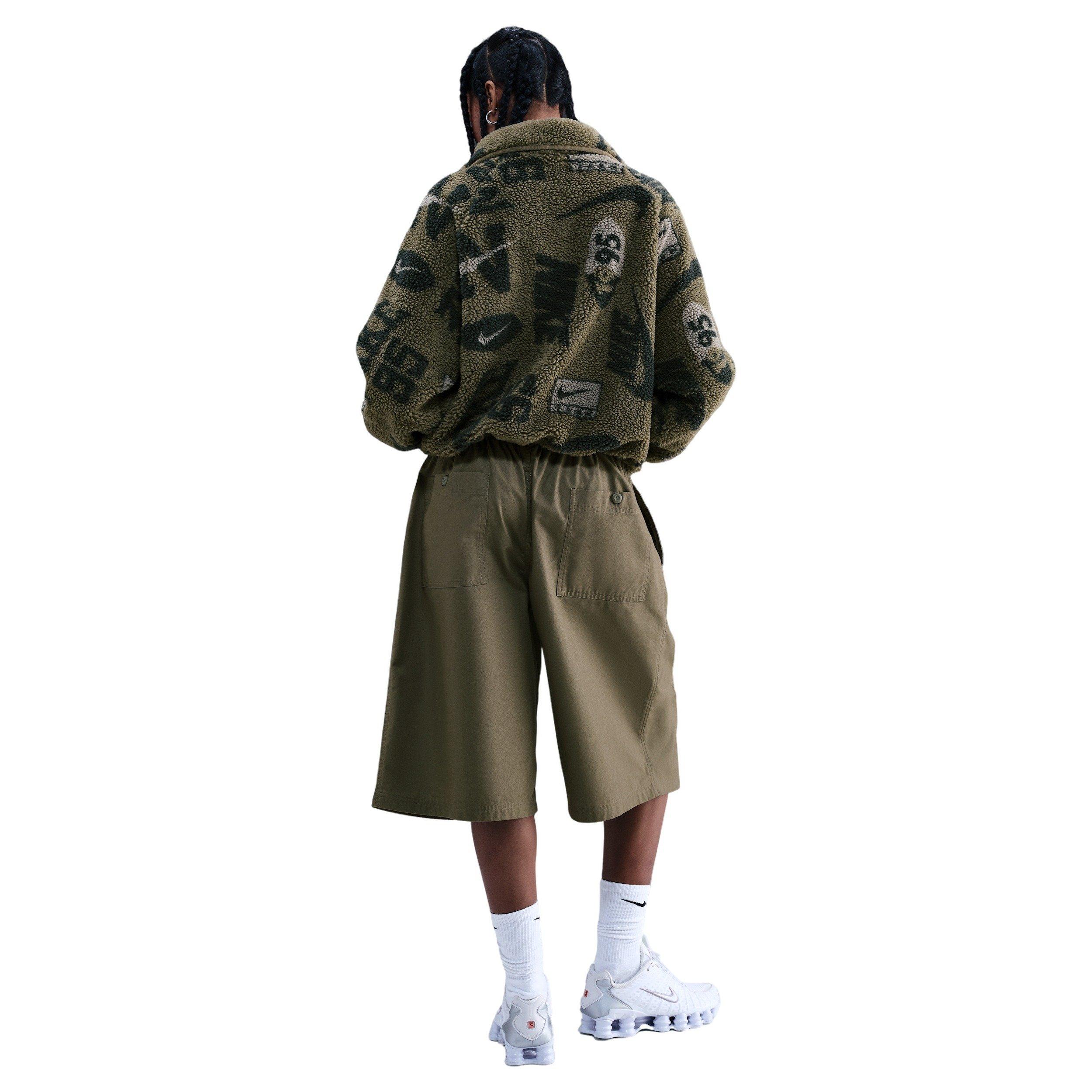 Nike Women's Sportswear High-Pile Fleece Jacket - Green - GREEN Thumbnail View 5