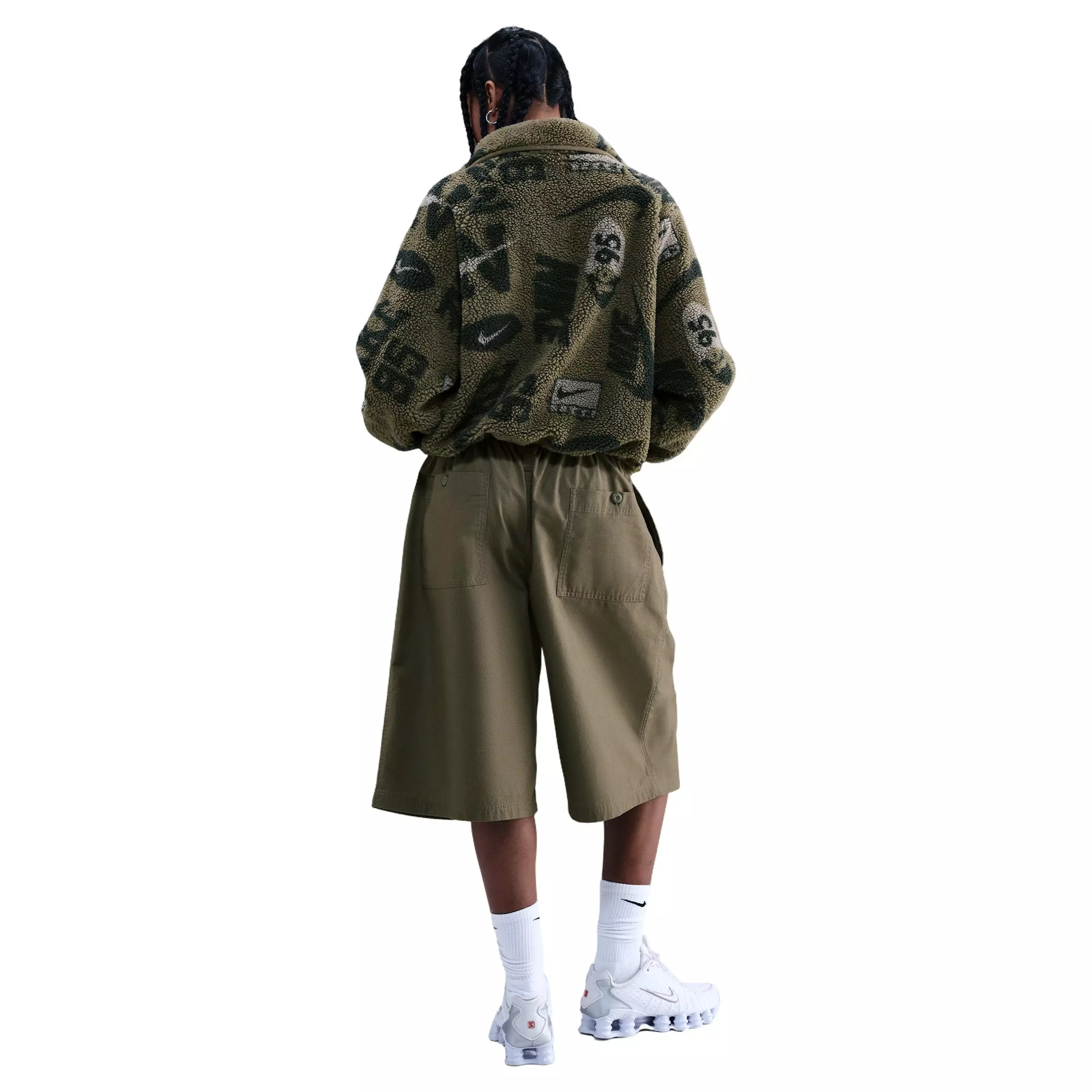 Nike Women's Sportswear High-Pile Fleece Jacket - Green - GREEN