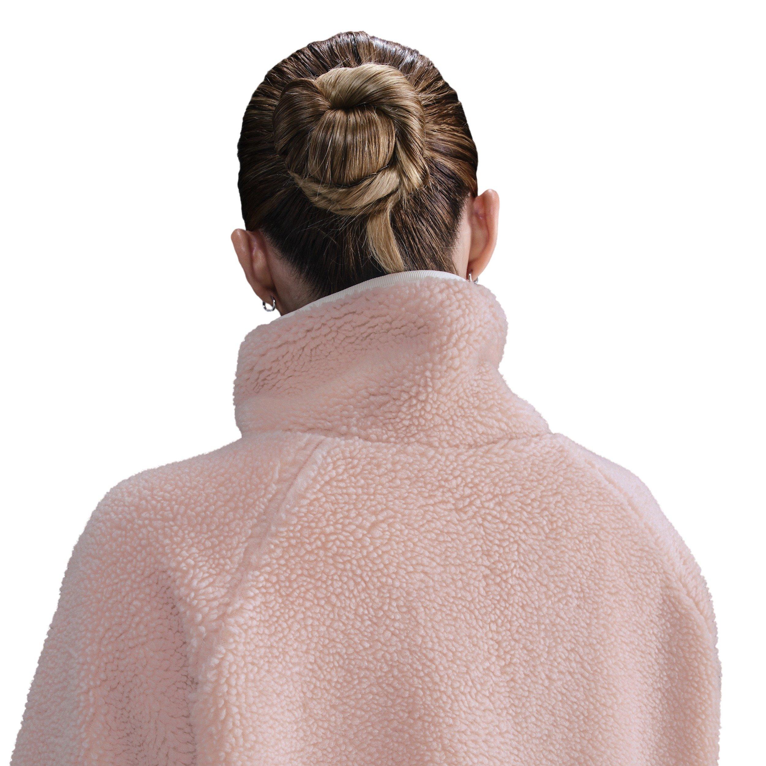 Nike Women's Sportswear High-Pile Fleece Jacket - Pink - PINK Thumbnail View 2