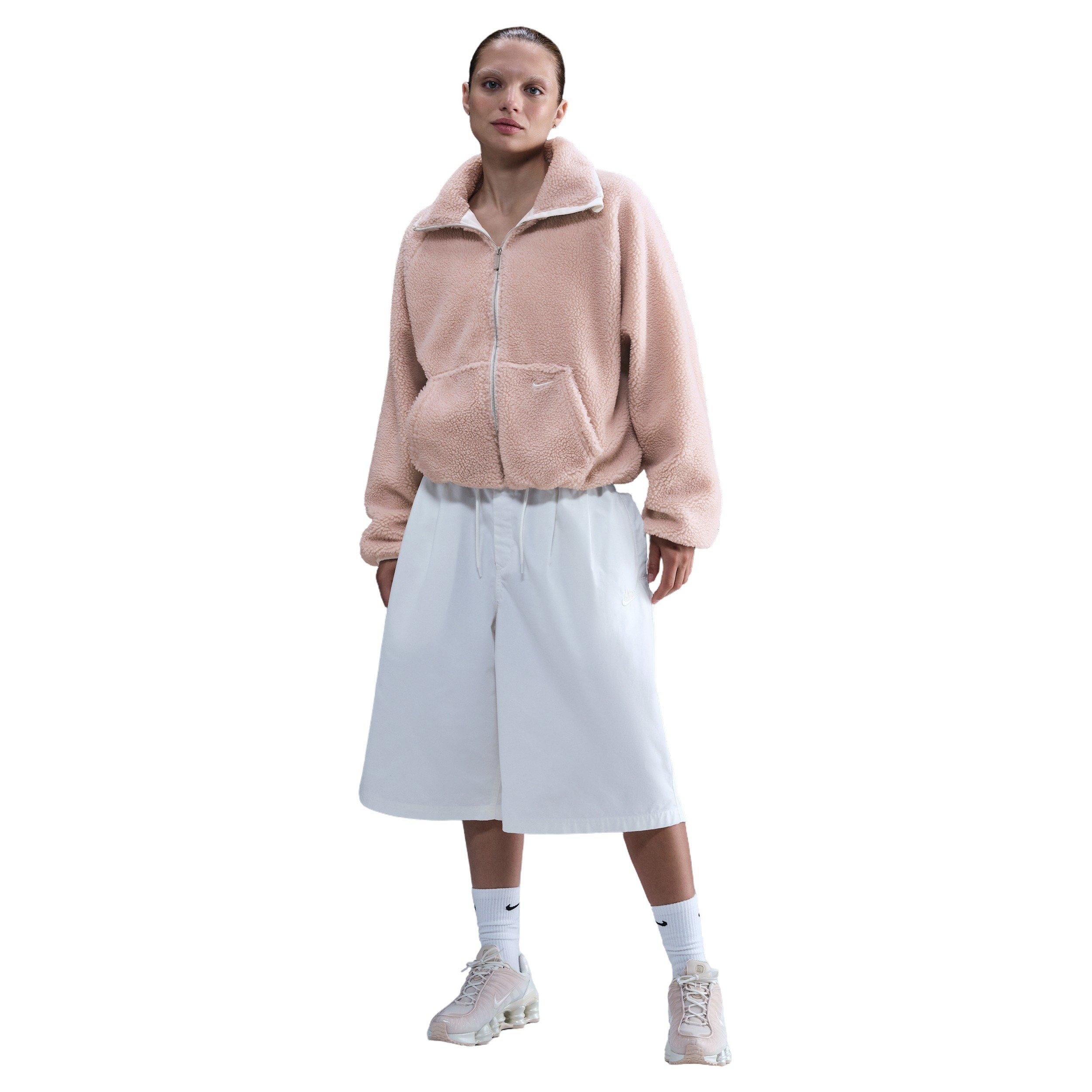 Nike Women's Sportswear High-Pile Fleece Jacket - Pink - PINK Thumbnail View 4