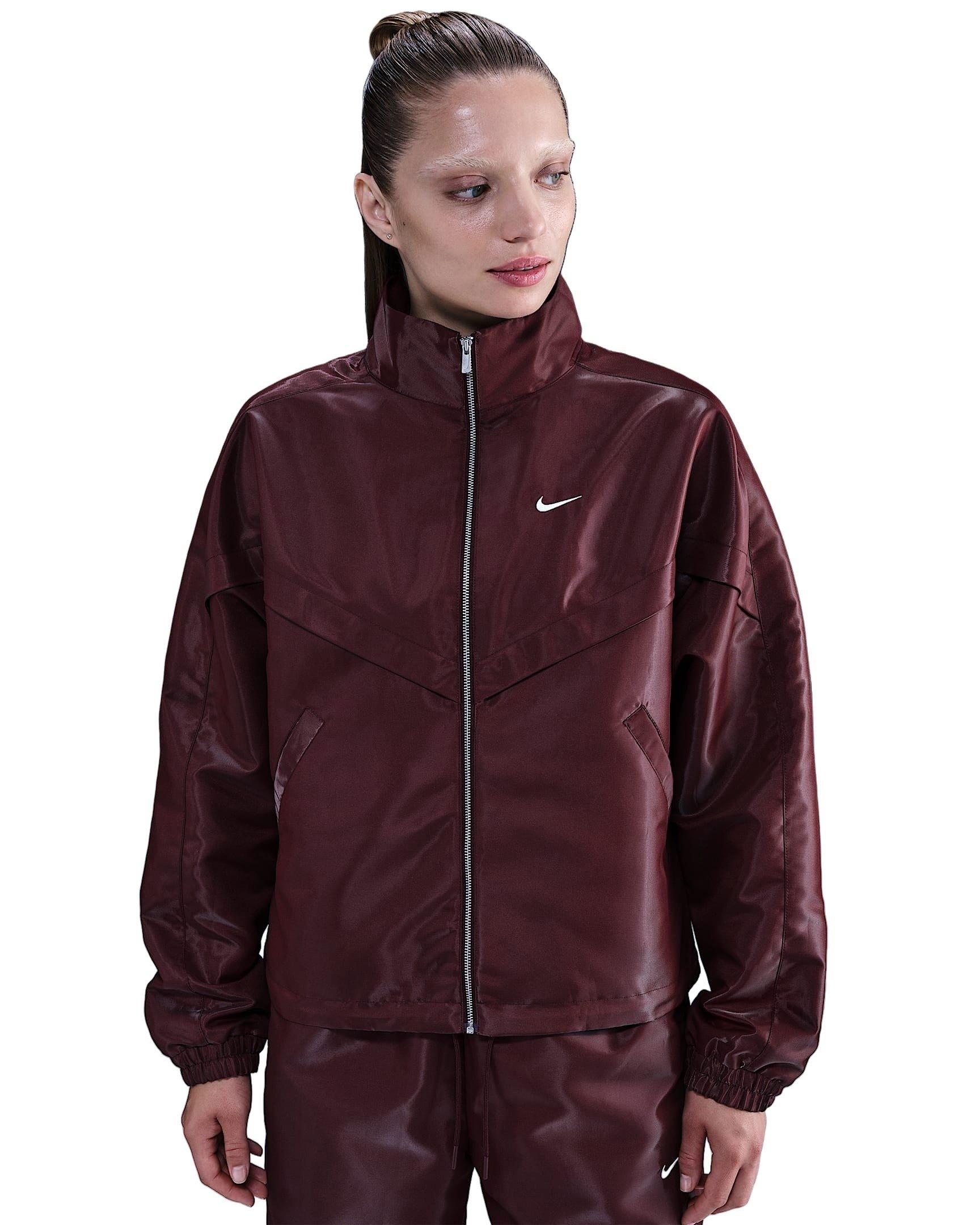 Nike Women's Sportswear Windrunner Shine Jacket - Red - RED Thumbnail View 1