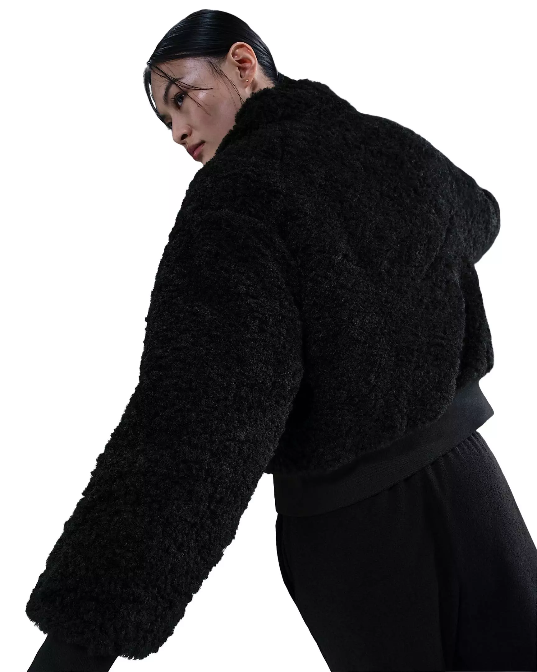 Nike Women's Sportswear Essential Loose Bomber Jacket - Black - BLACK