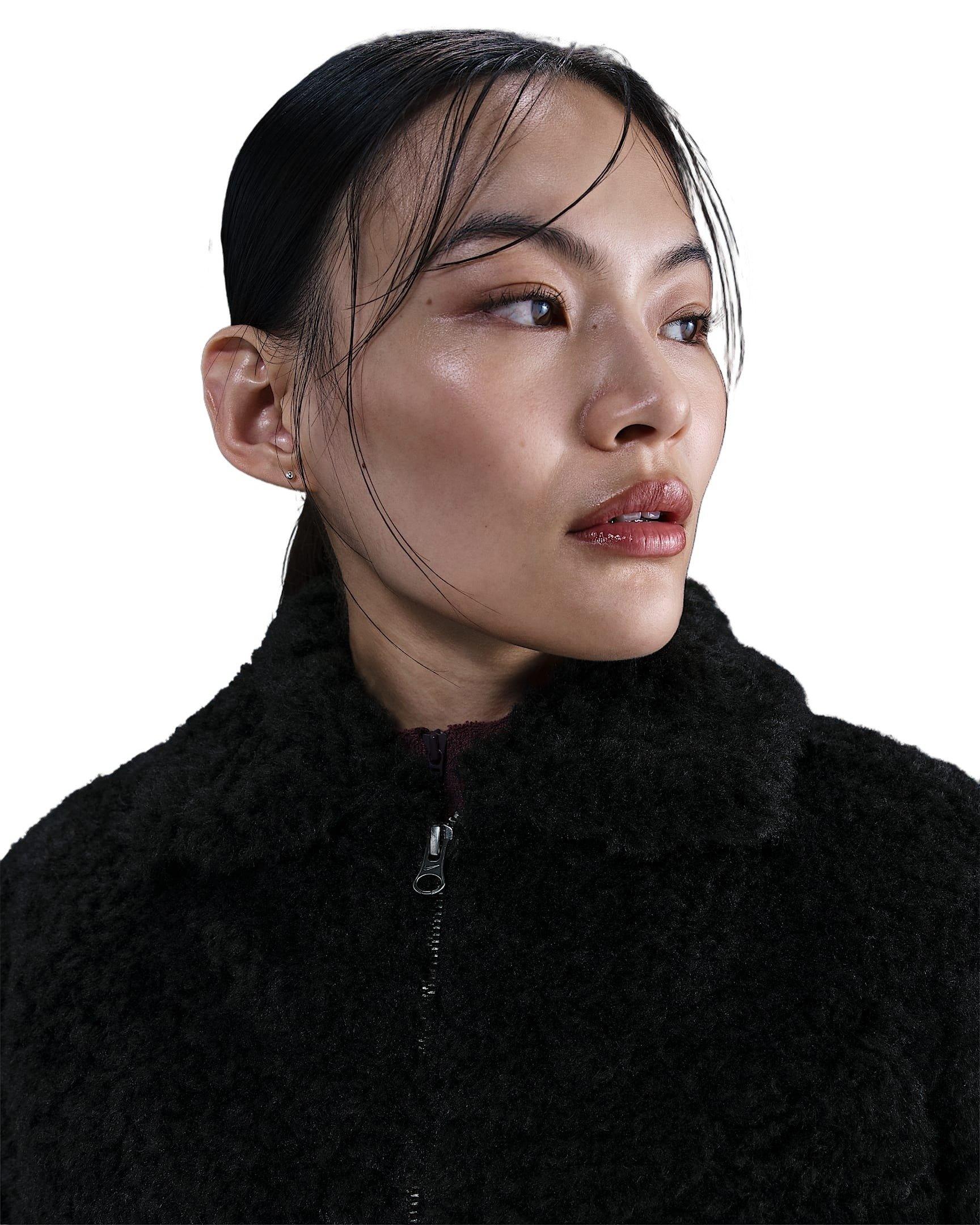 Nike Women's Sportswear Essential Loose Bomber Jacket - Black - BLACK Thumbnail View 3