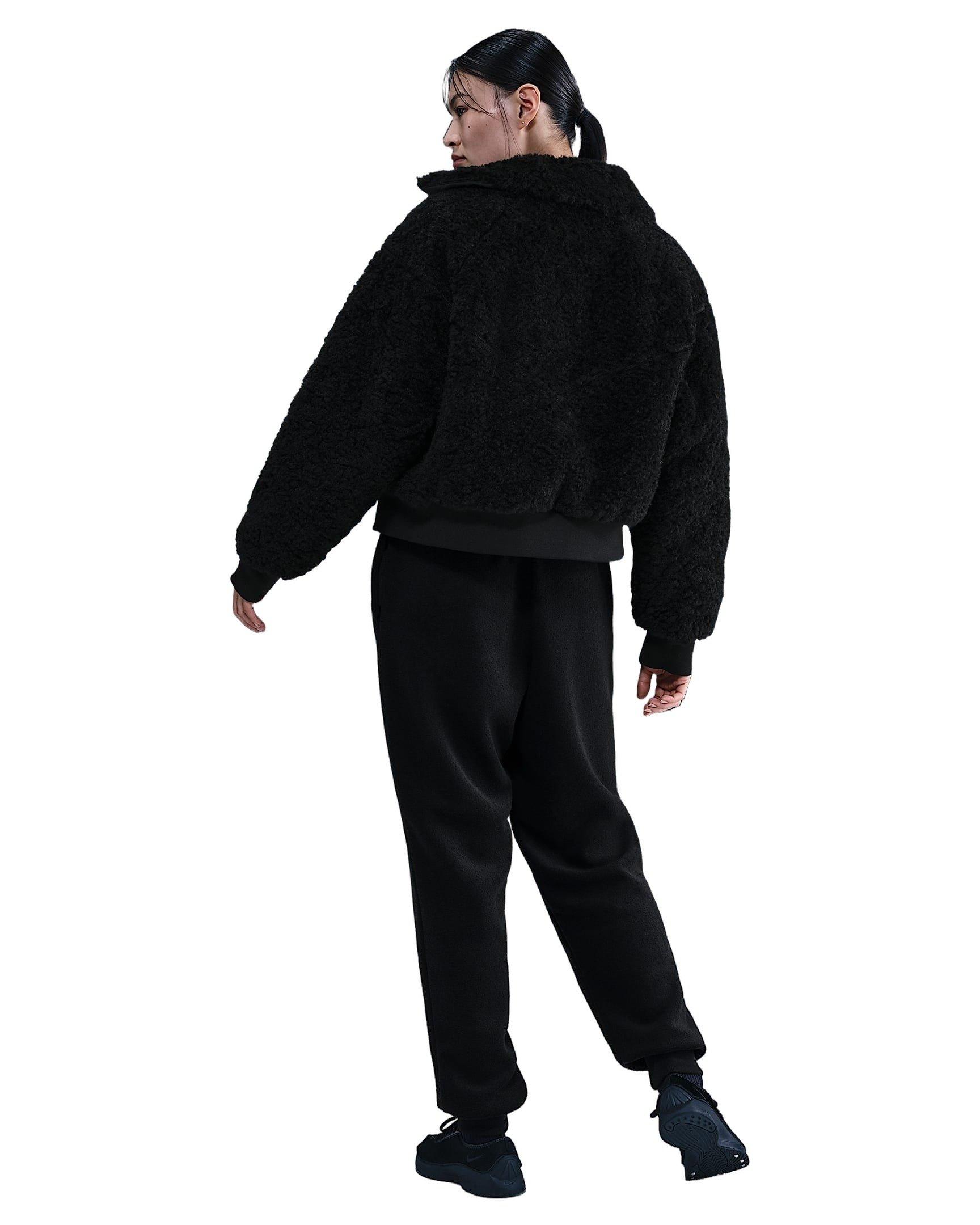 Nike Women's Sportswear Essential Loose Bomber Jacket - Black - BLACK Thumbnail View 5