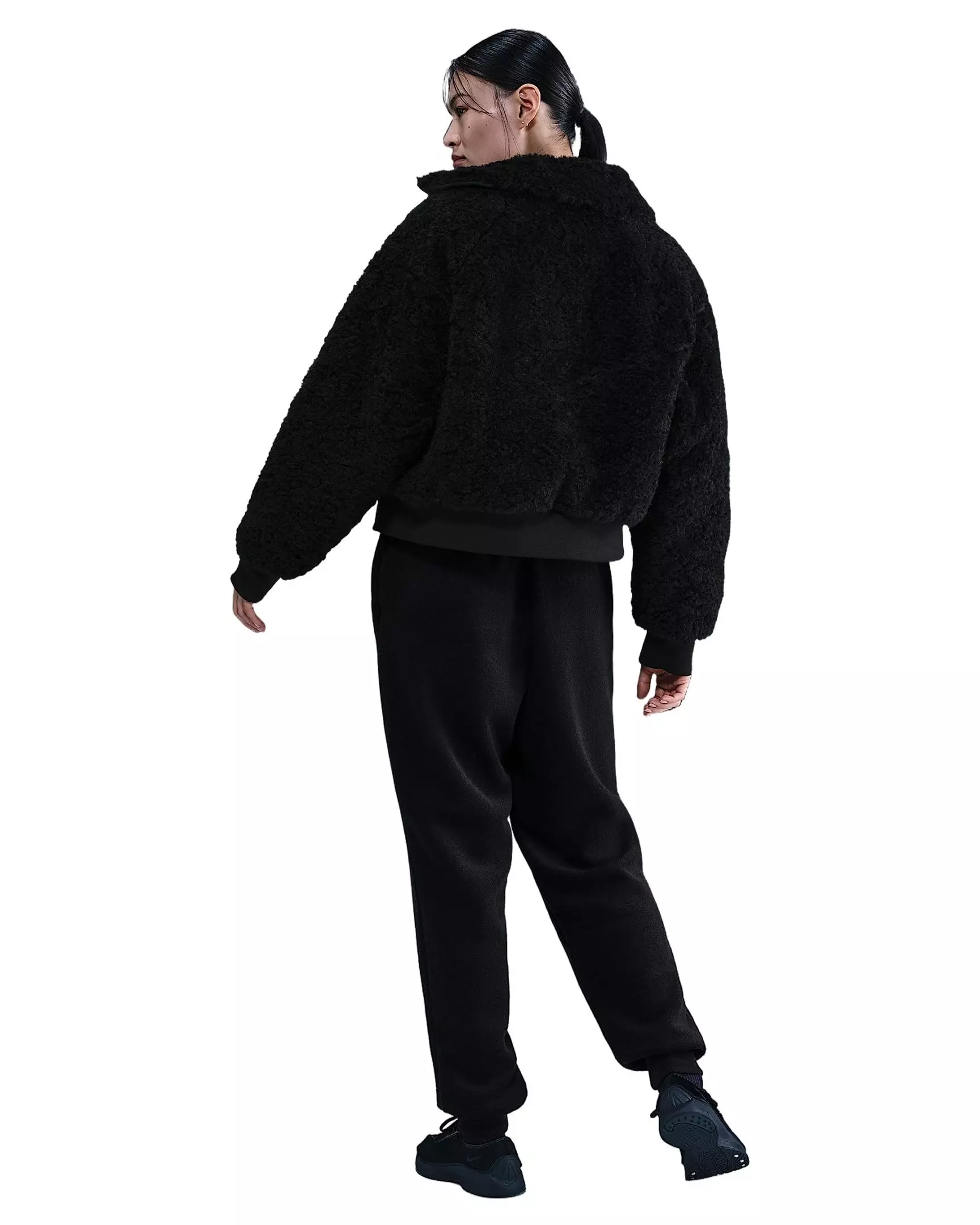 Nike Women's Sportswear Essential Loose Bomber Jacket - Black - BLACK