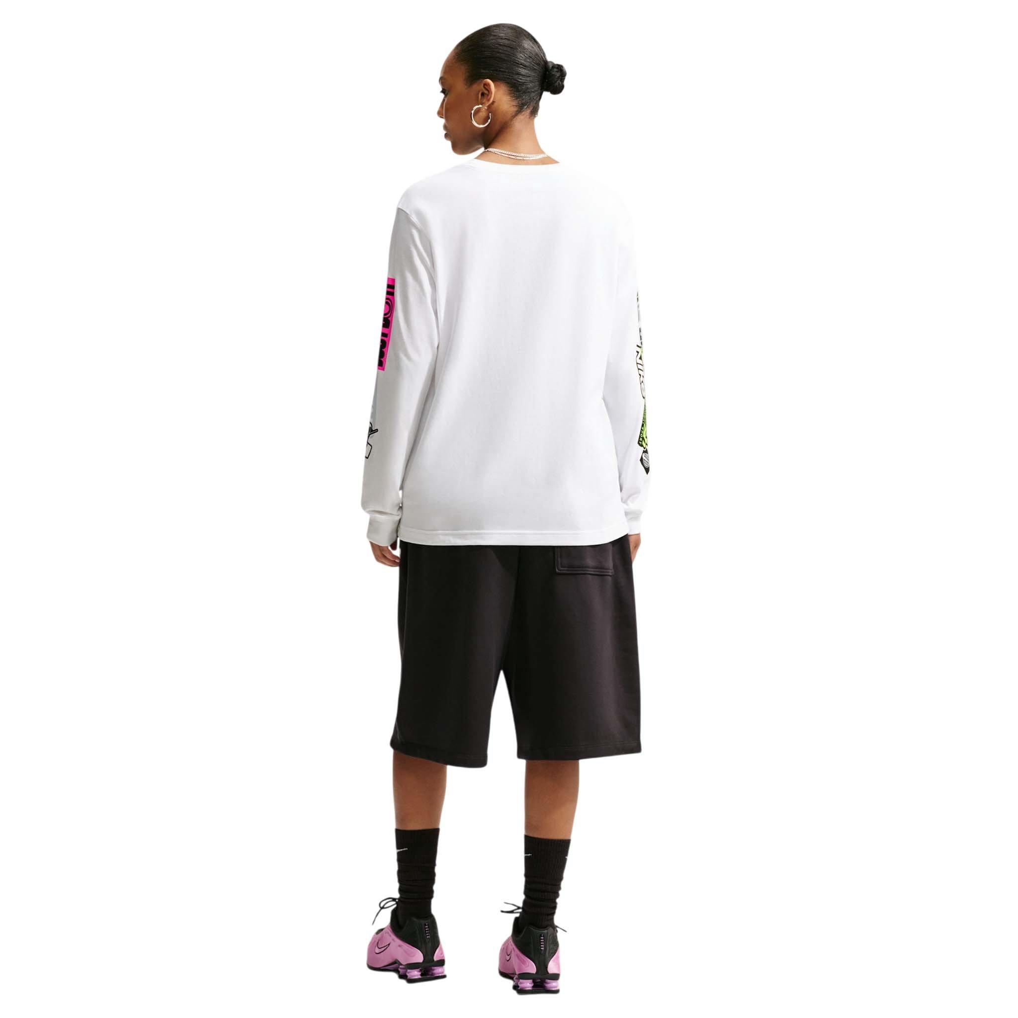 Nike Women's Sportswear Classic Oversized Long Sleeve T-Shirt - White - WHITE