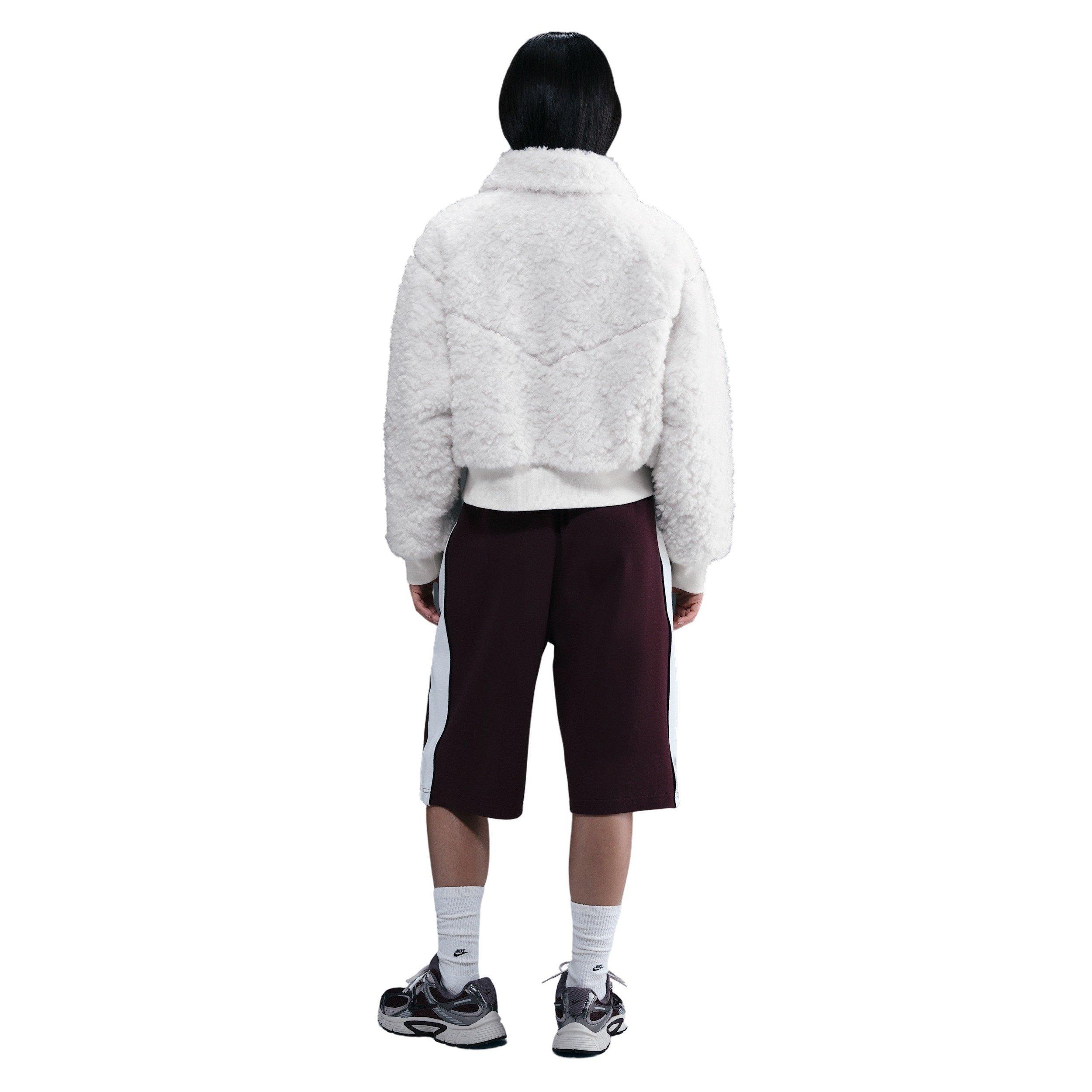 Nike Women's Sportswear Essential Loose Bomber Jacket - White - WHITE Thumbnail View 5