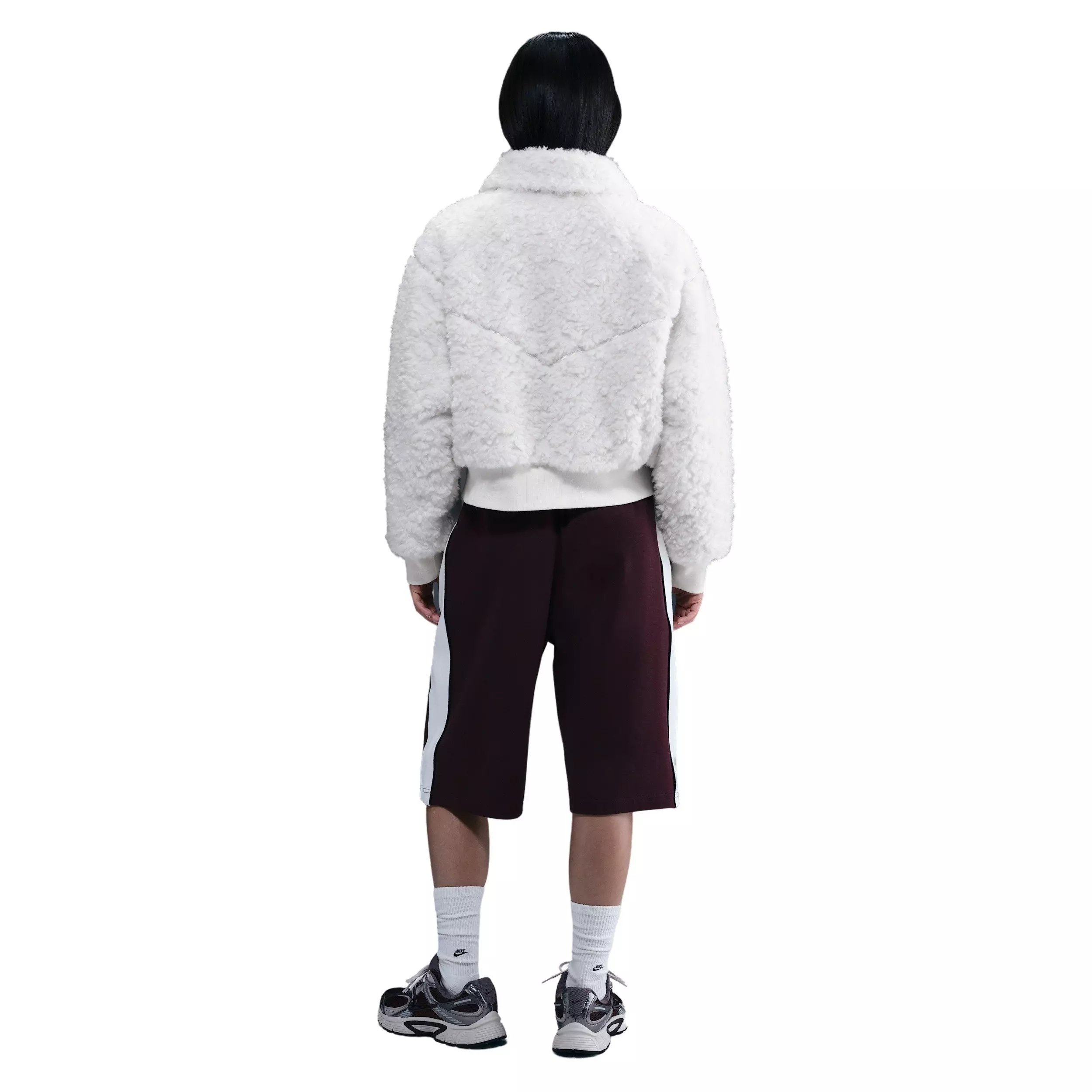 Nike Women's Sportswear Essential Loose Bomber Jacket - White - WHITE