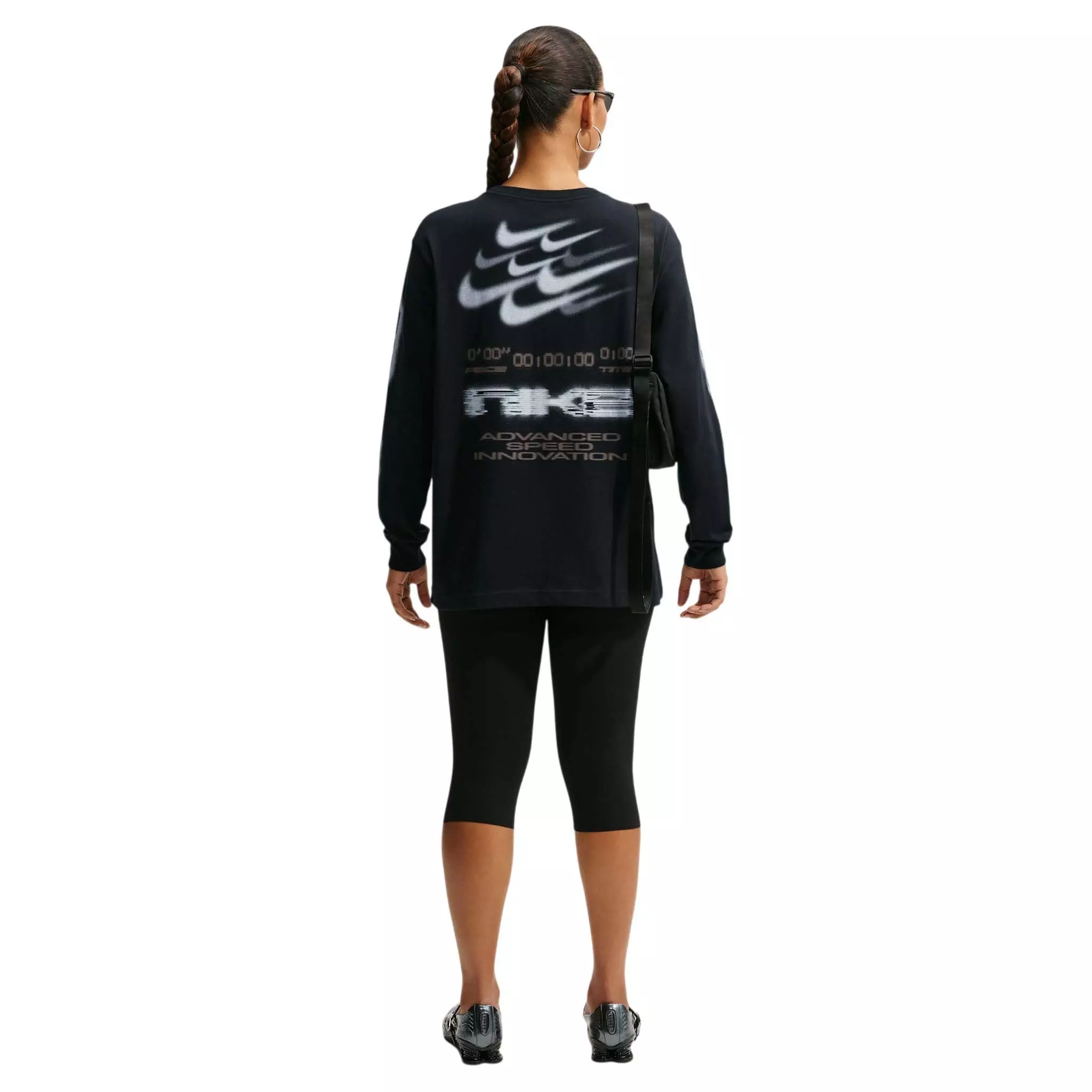 Nike Women's Sportswear Classic Oversized 72 Long Sleeve T-Shirt - Black - BLACK