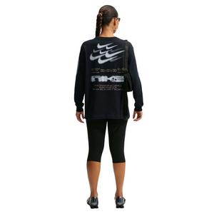 Nike Women's Sportswear Classic Oversized 72 Long Sleeve T-Shirt - Black - BLACK