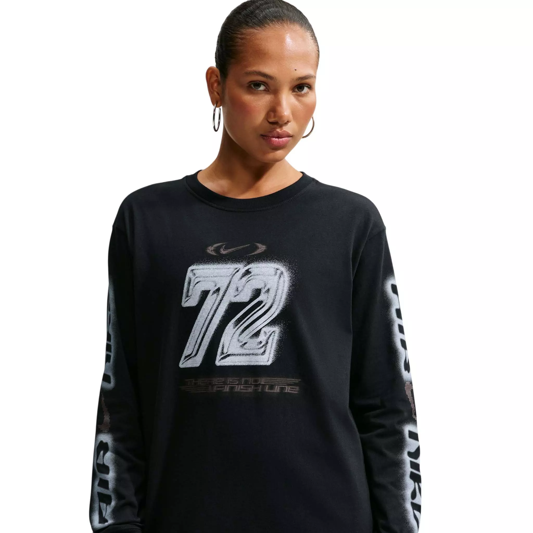 Nike Women's Sportswear Classic Oversized 72 Long Sleeve T-Shirt - Black - BLACK