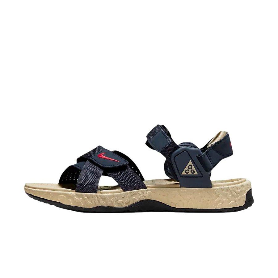 Nike ACG Air Deschutz+ "Midnight Navy/Thunder Blue/Rattan/Light Crimson" Men's Sandal - NAVY/BLUE/RATTAN/LT CRIMSON Thumbnail View 2