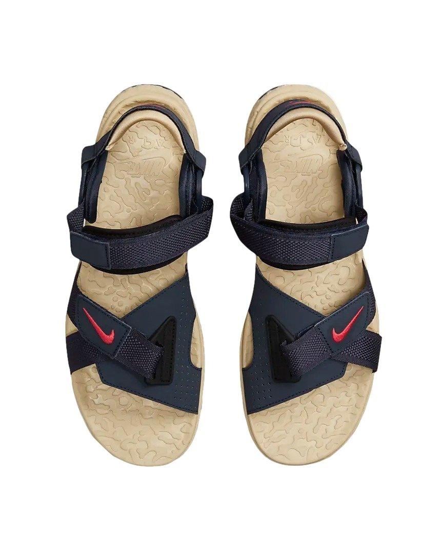 Nike ACG Air Deschutz+ "Midnight Navy/Thunder Blue/Rattan/Light Crimson" Men's Sandal - NAVY/BLUE/RATTAN/LT CRIMSON Thumbnail View 3
