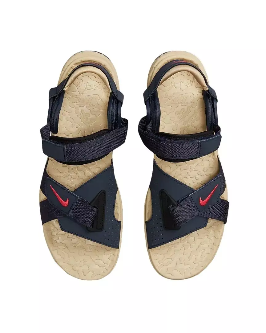 Nike ACG Air Deschutz+ "Midnight Navy/Thunder Blue/Rattan/Light Crimson" Men's Sandal - NAVY/BLUE/RATTAN/LT CRIMSON