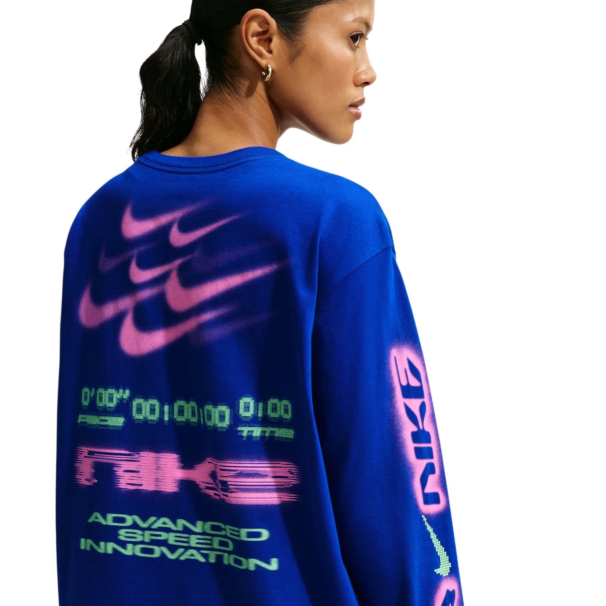 Nike Women's Sportswear Classic Oversized 72 Long Sleeve T-Shirt - Royal - ROYAL