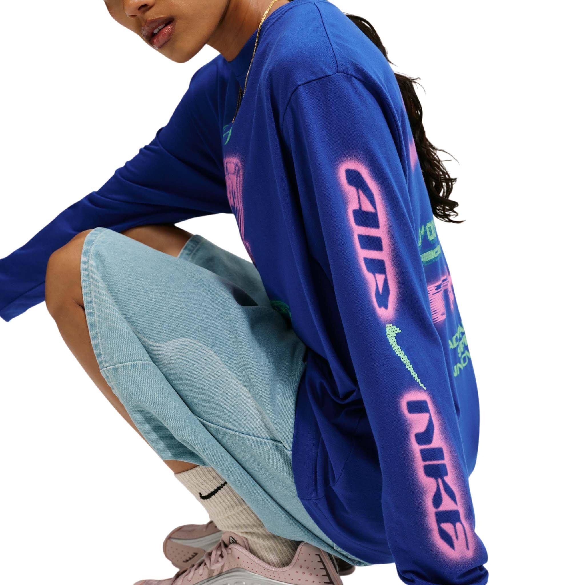 Nike Women's Sportswear Classic Oversized 72 Long Sleeve T-Shirt - Royal - ROYAL