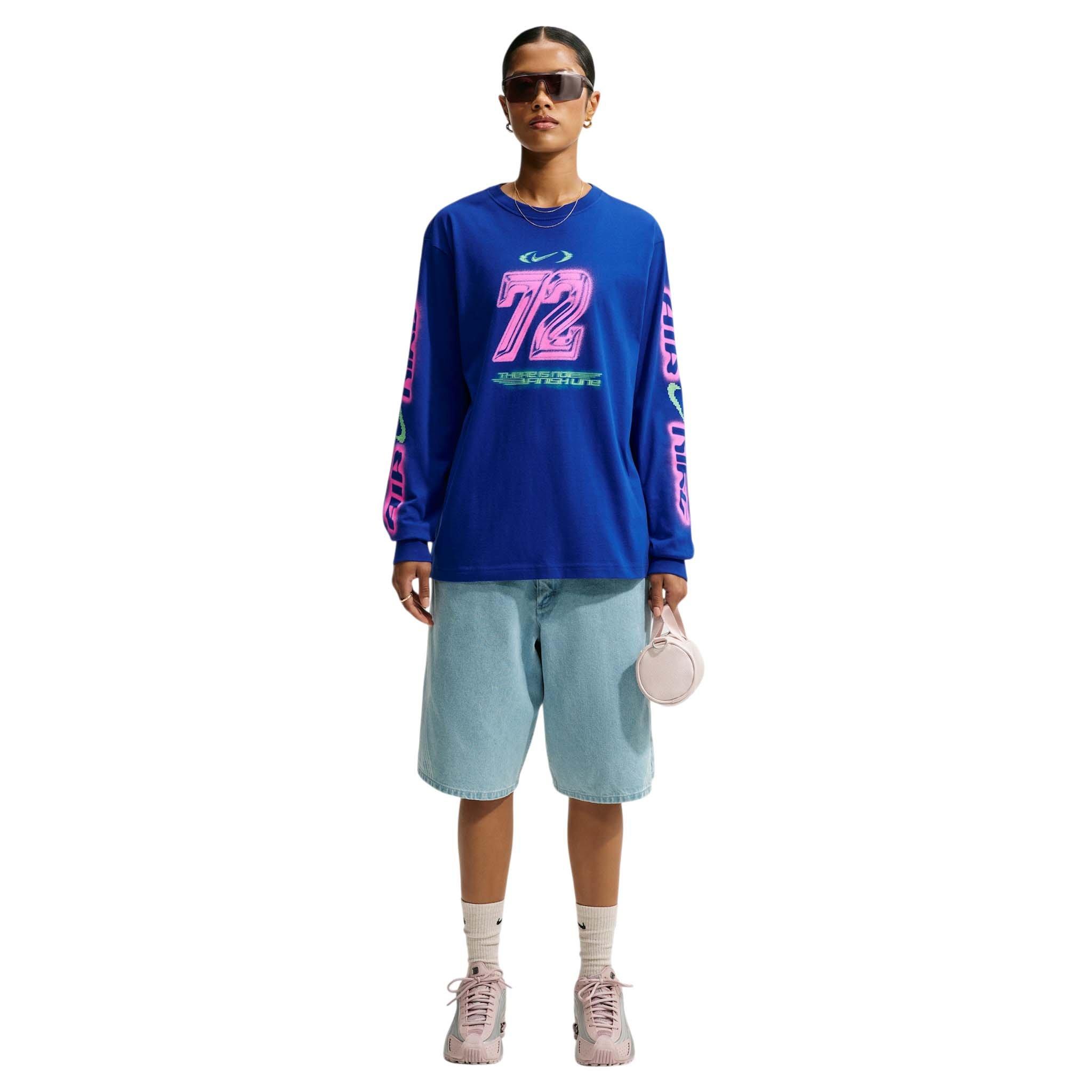Nike Women's Sportswear Classic Oversized 72 Long Sleeve T-Shirt - Royal - ROYAL