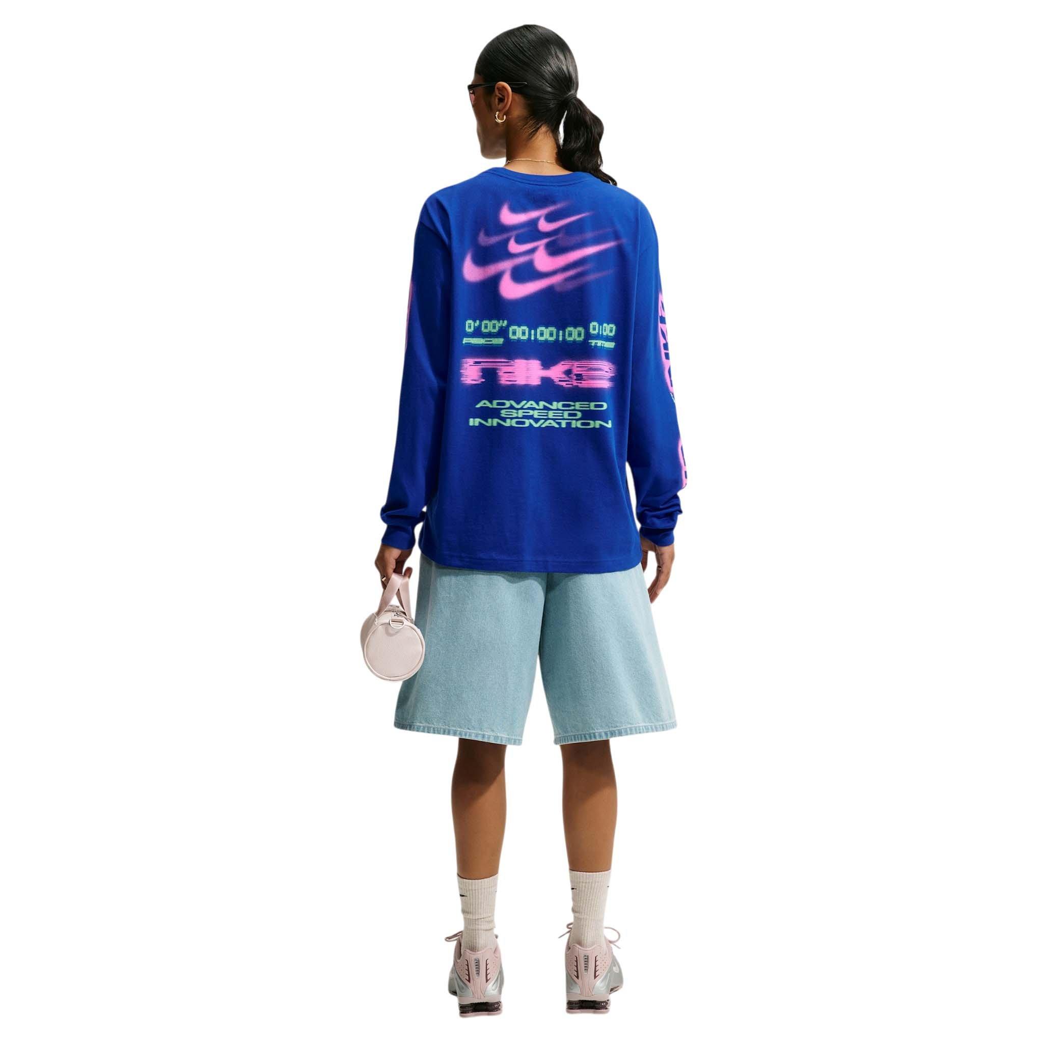 Nike Women's Sportswear Classic Oversized 72 Long Sleeve T-Shirt - Royal - ROYAL