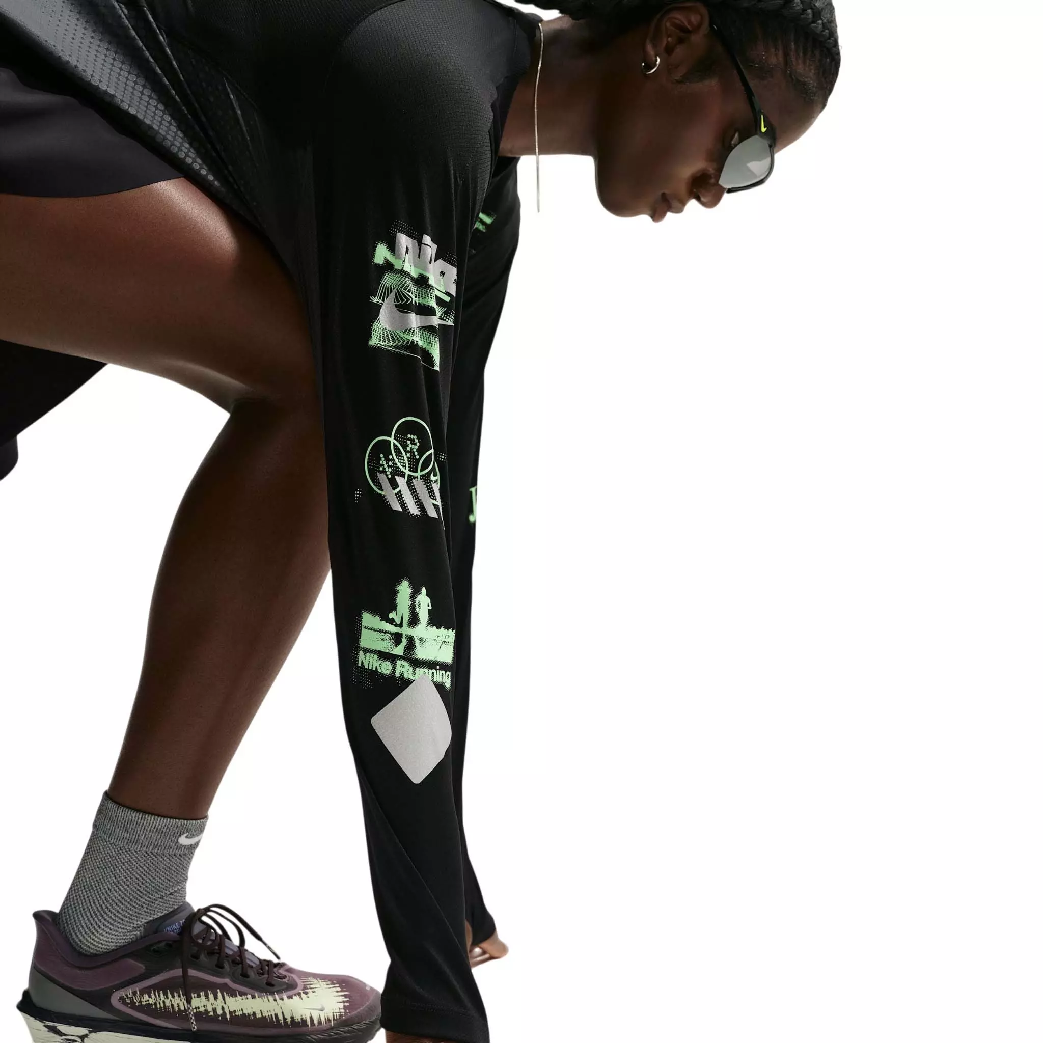 Nike Women's Swift Long Sleeve Running Top - Black/Grey - BLACK/GREY