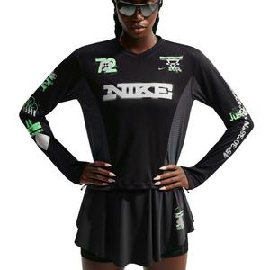 Nike Women's Swift Long Sleeve Running Top - Black/Grey - BLACK/GREY