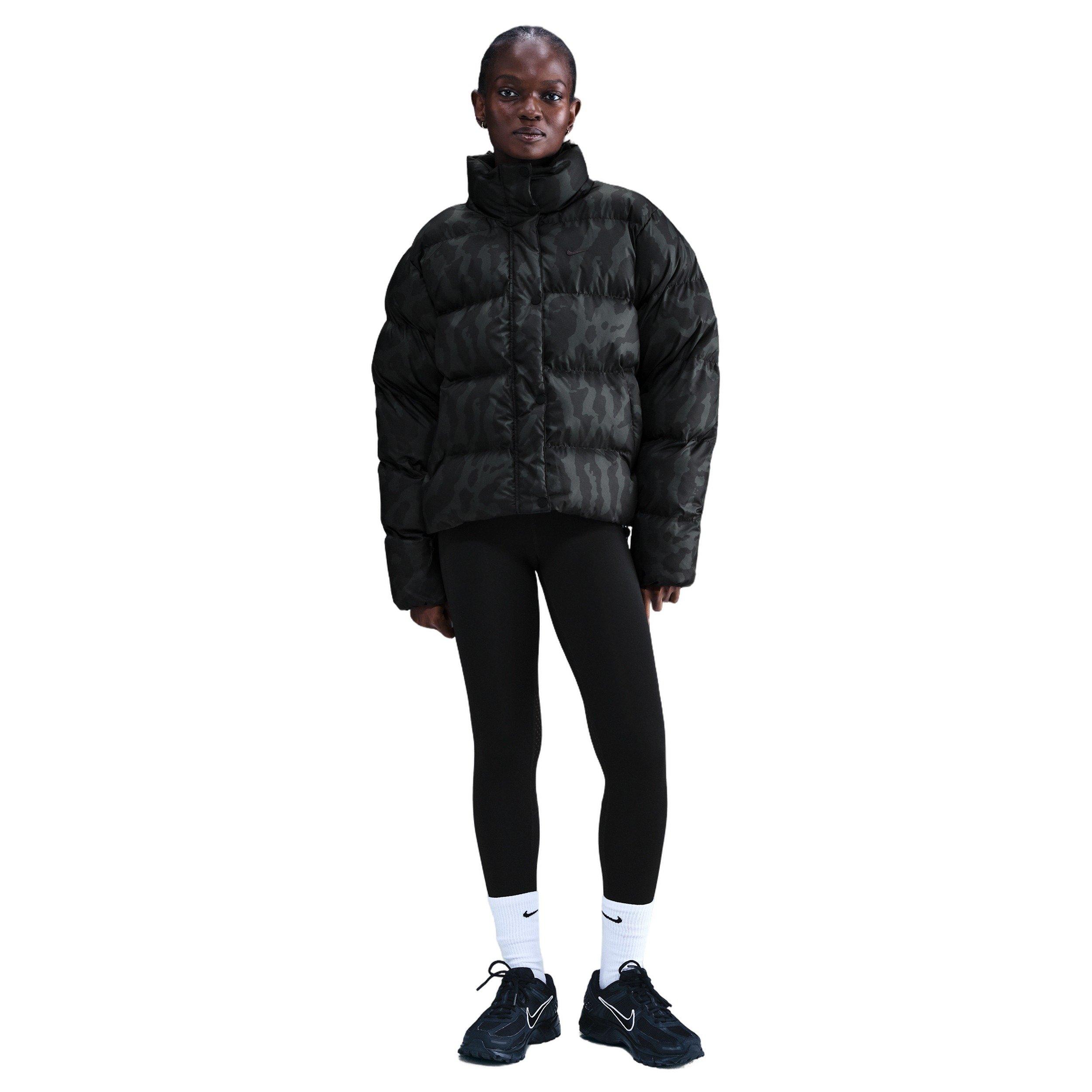 Nike Women's Sportswear Therma-FIT Puffer Full-Zip Jacket - Black - BLACK Thumbnail View 4