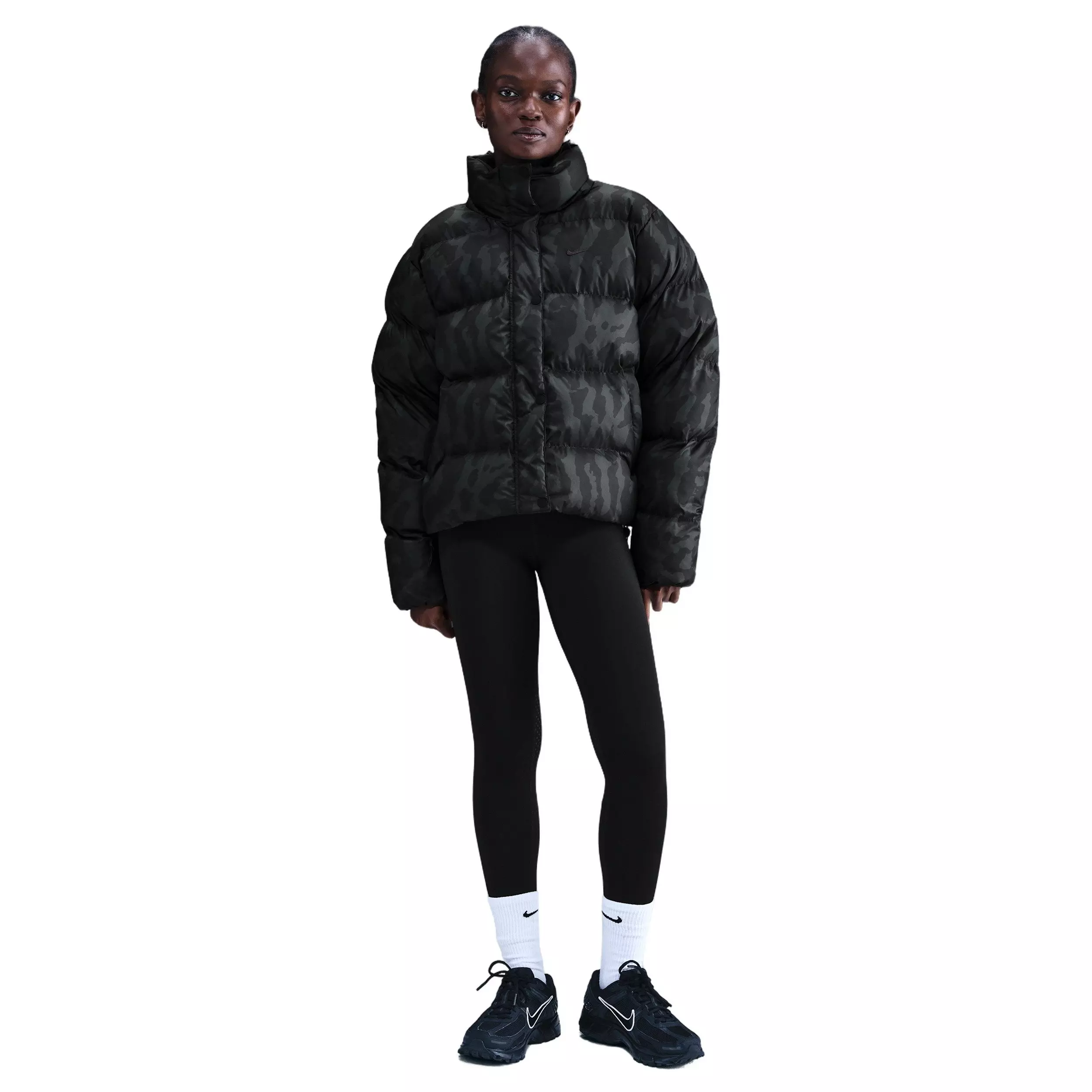 Nike Women's Sportswear Therma-FIT Puffer Jacket - Black - BLACK