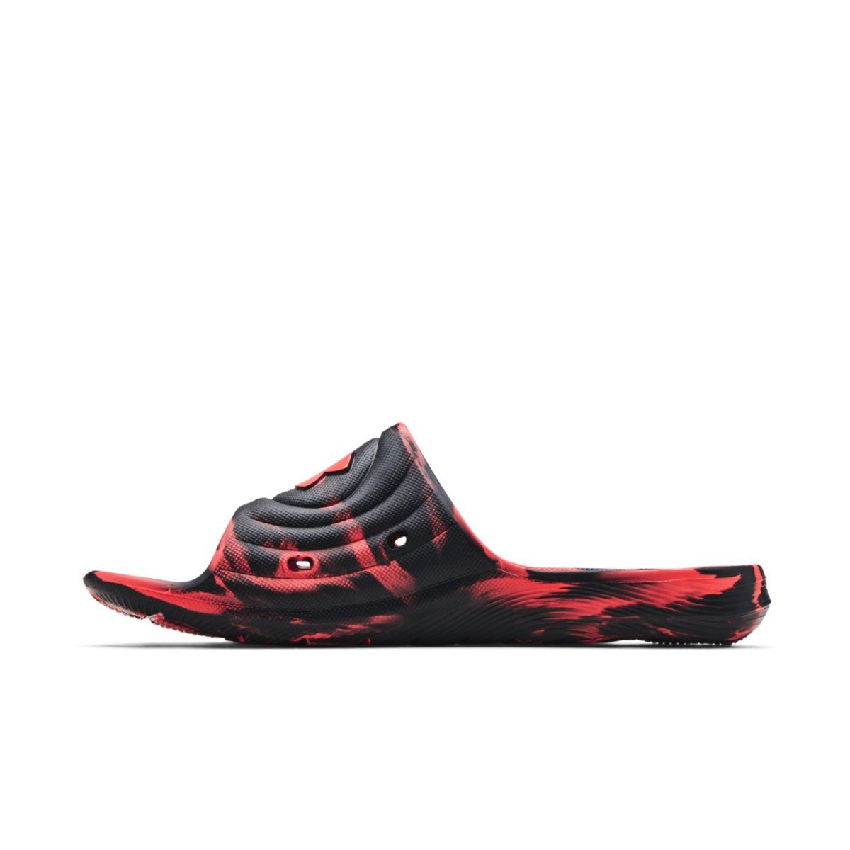 Under Armour Locker Camo Men's Slide - BLACK/RED Thumbnail View 2
