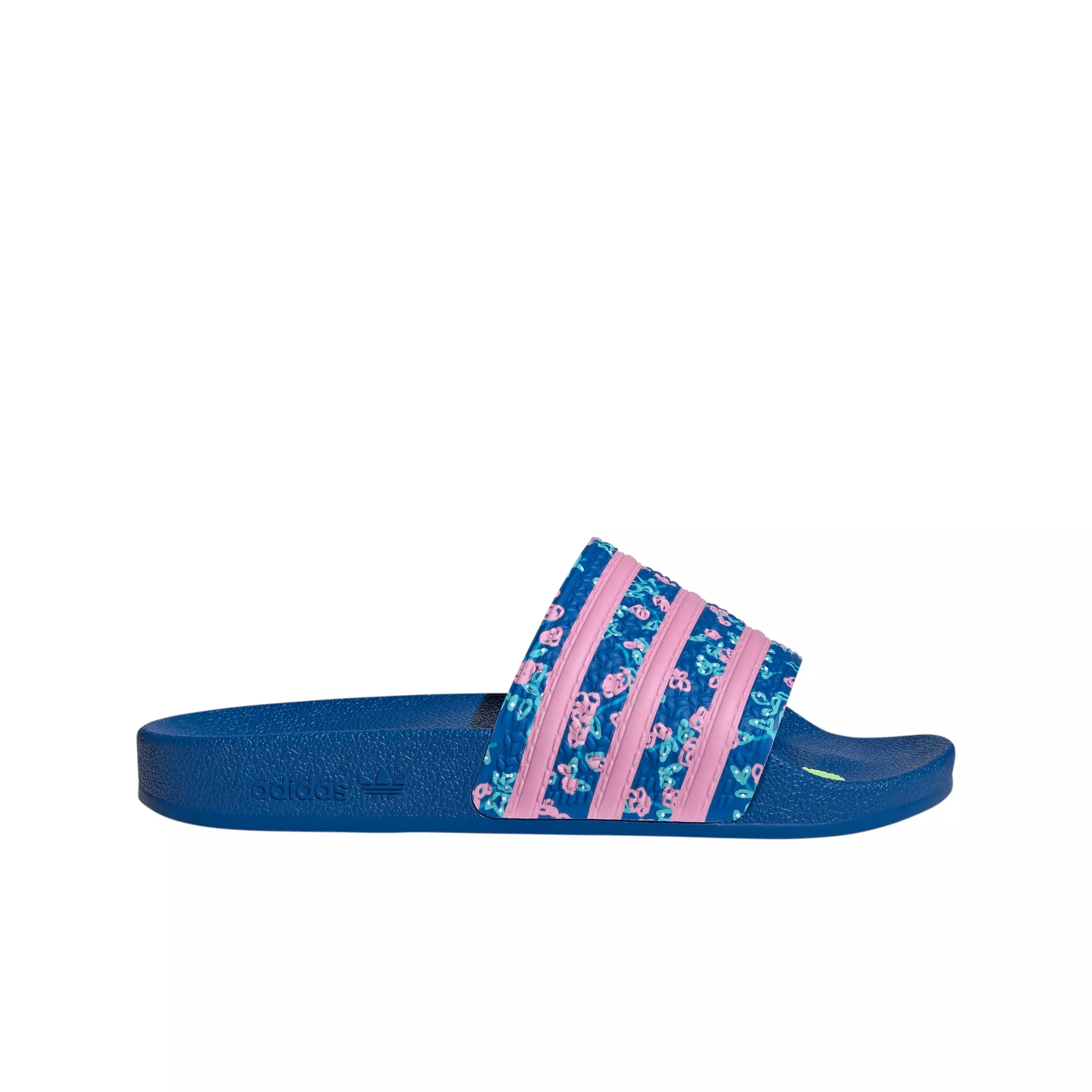 adidas Originals Adilette x KSENIASCHNAIDER "Blue/True Pink S19/Off White" Women's Slide - BLUE/PINK/OFF WHITE
