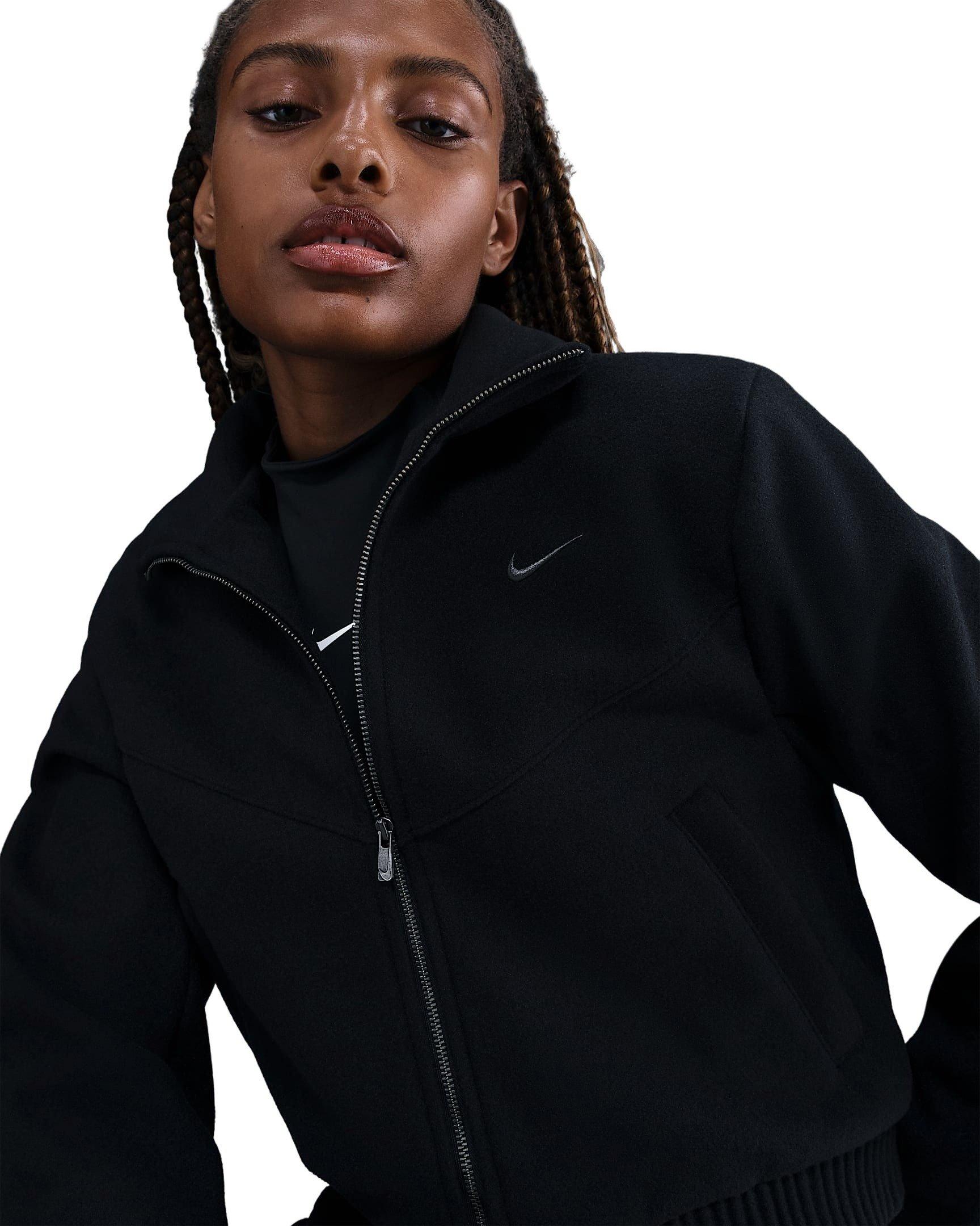 Nike Women's Sportswear Windrunner Tailored Jacket - Black - BLACK Thumbnail View 3