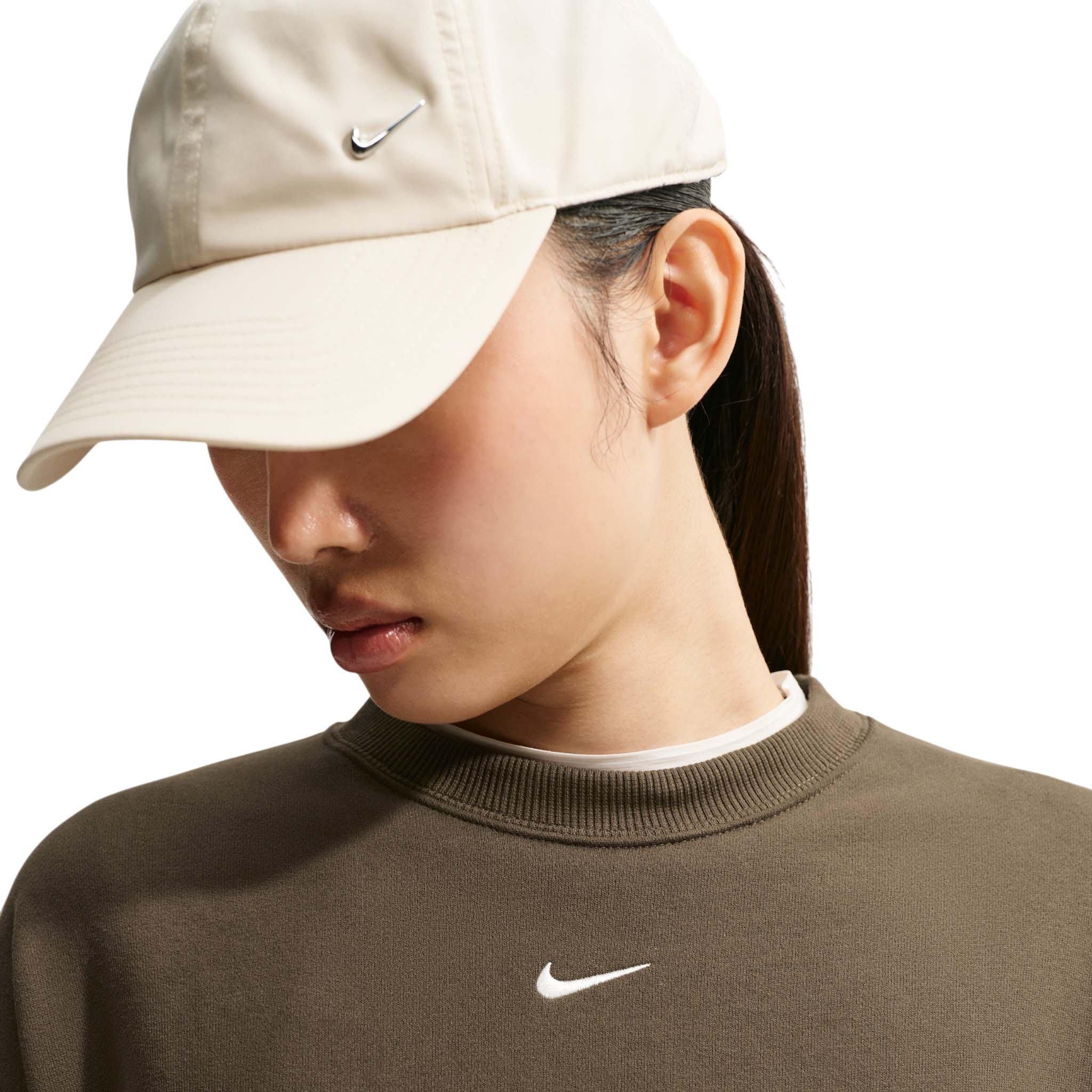 Nike Women's Studio Fleece Medium Weight Oversized Crewneck Sweatshirt - Brown - BROWN Thumbnail View 5