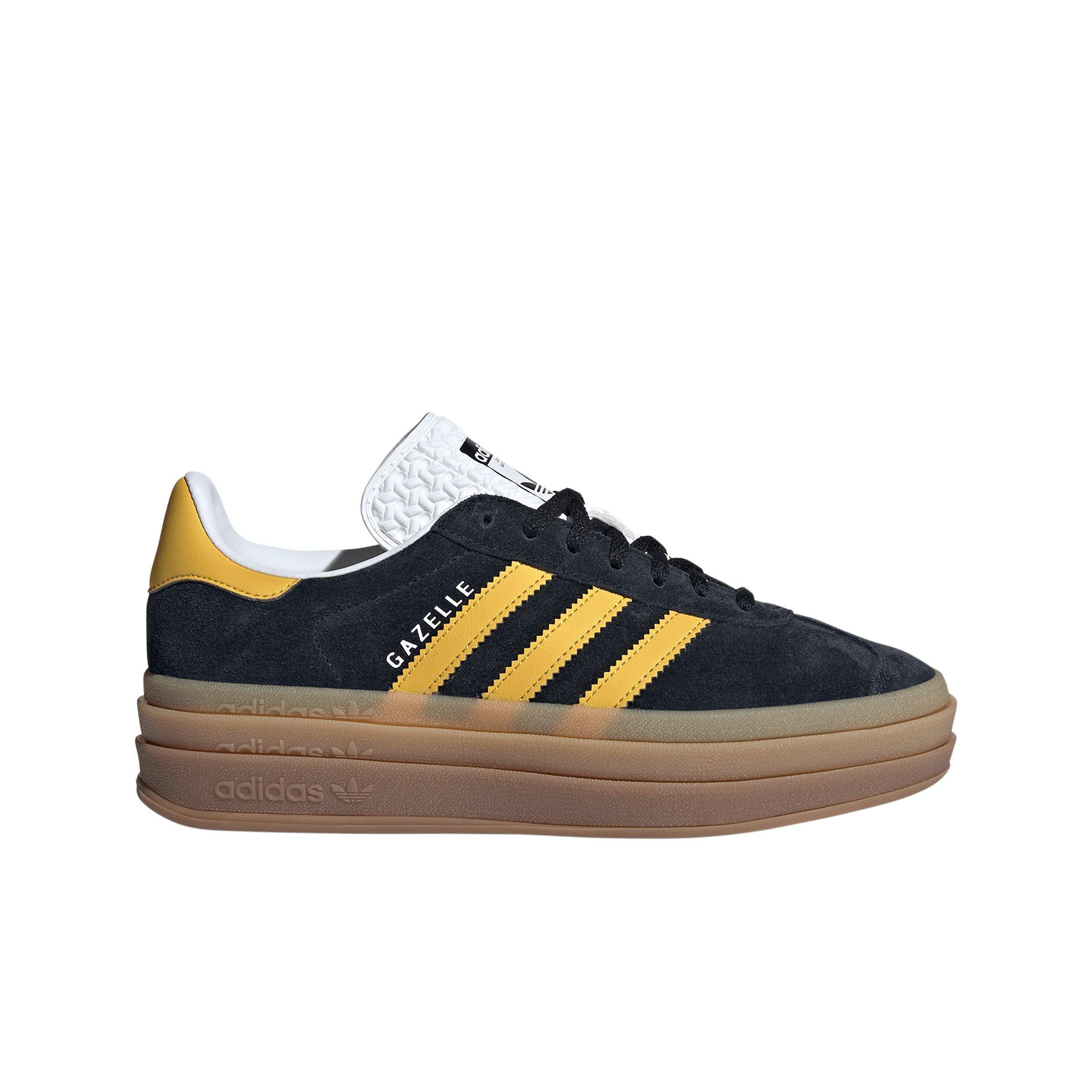 adidas Originals Gazelle Bold "Core Black/Bold Gold/Ftwr White" Women's Shoe - BLACK/GOLD/WHITE Thumbnail View 1