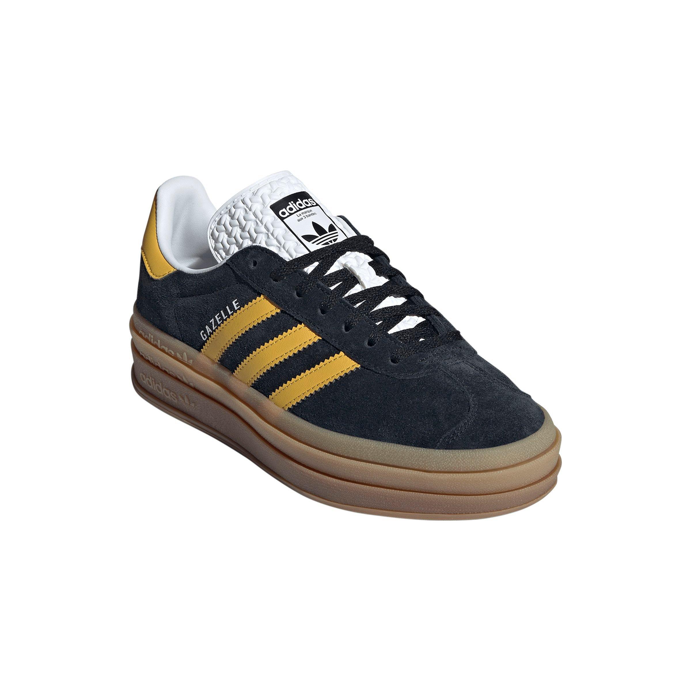 adidas Originals Gazelle Bold "Core Black/Bold Gold/Ftwr White" Women's Shoe - BLACK/GOLD/WHITE Thumbnail View 3