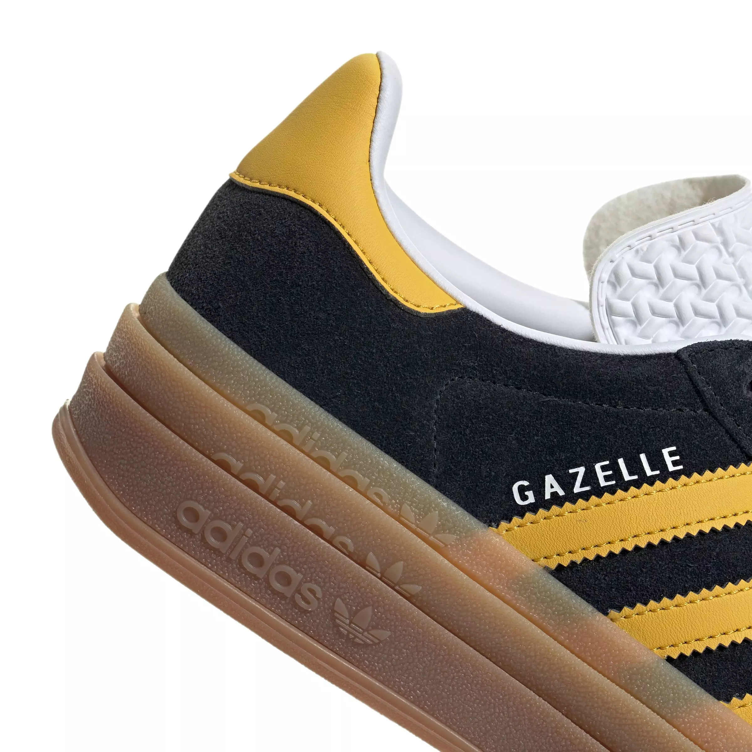 adidas Originals Gazelle Bold "Core Black/Bold Gold/Ftwr White" Women's Shoe - BLACK/GOLD/WHITE