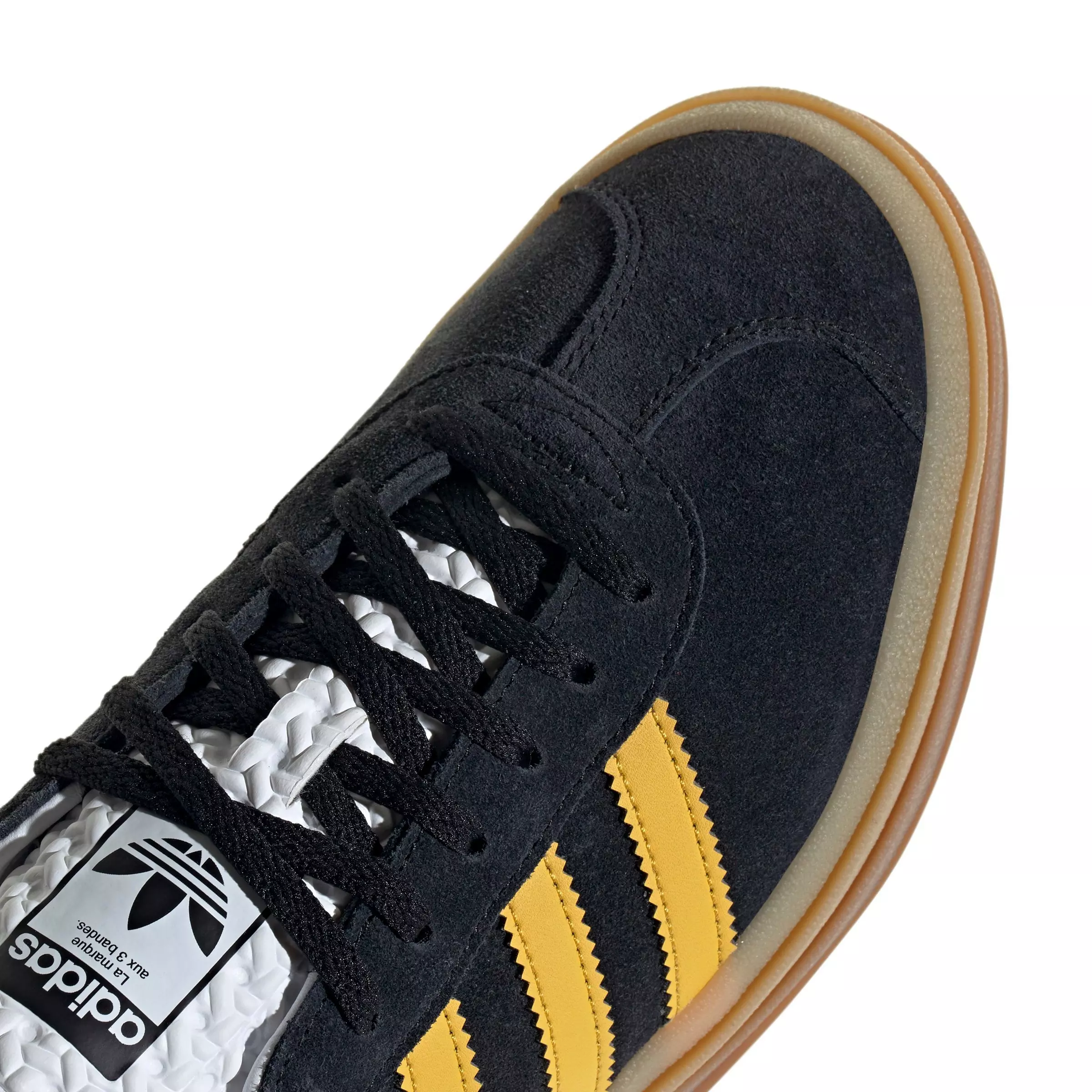 adidas Originals Gazelle Bold "Core Black/Bold Gold/Ftwr White" Women's Shoe - BLACK/GOLD/WHITE