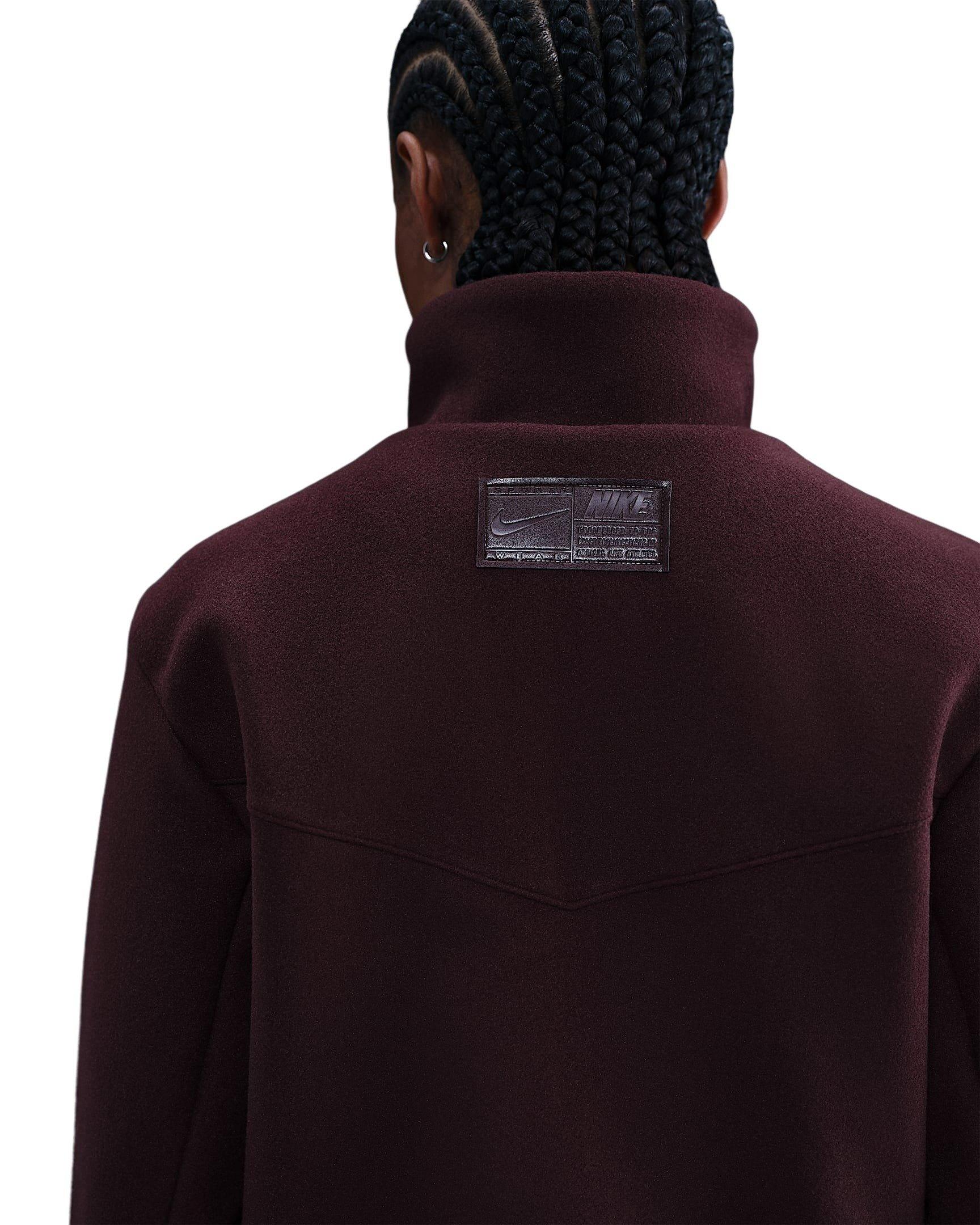 Nike Women's Sportswear Windrunner Tailored Jacket - Burgundy - BURGUNDY Thumbnail View 2