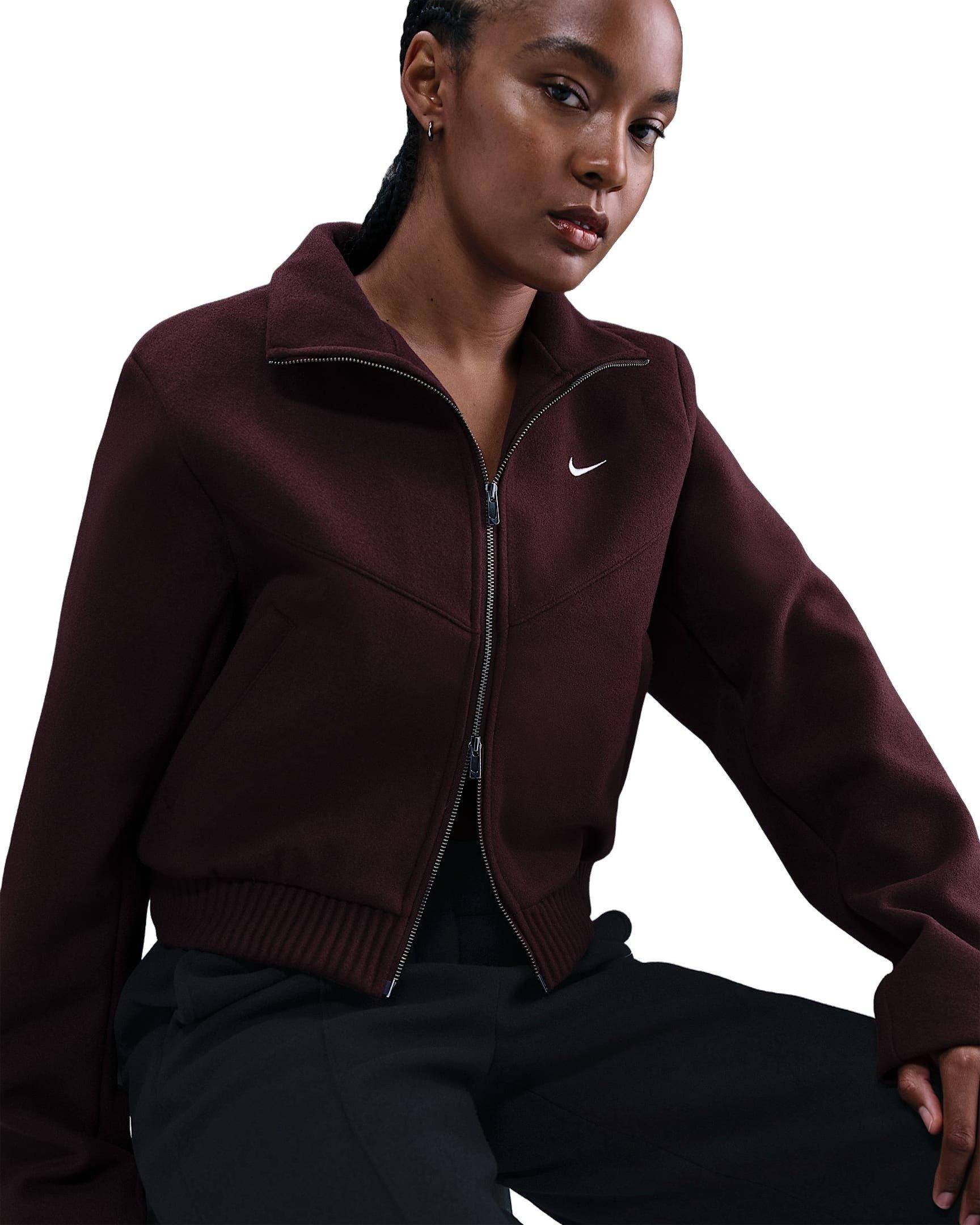 Nike Women's Sportswear Windrunner Tailored Jacket - Burgundy - BURGUNDY Thumbnail View 3