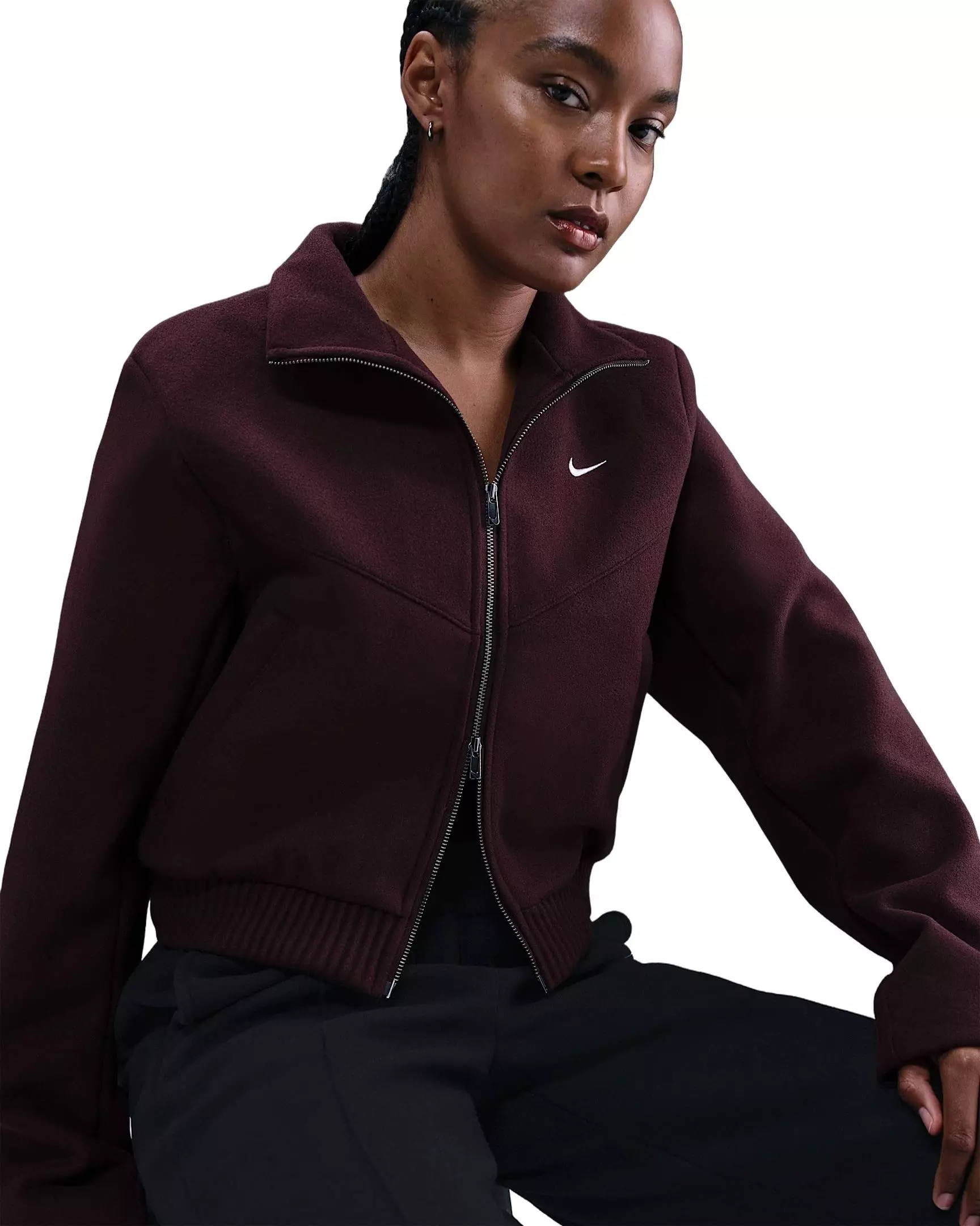 Nike Women's Sportswear Windrunner Tailored Jacket - Burgundy - BURGUNDY