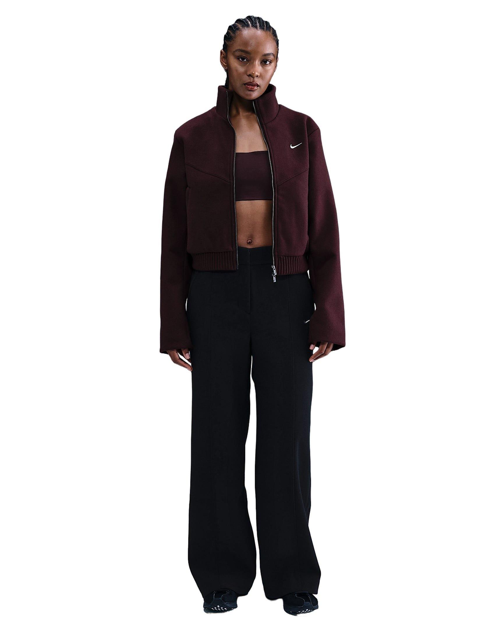 Nike Women's Sportswear Windrunner Tailored Jacket - Burgundy - BURGUNDY Thumbnail View 5