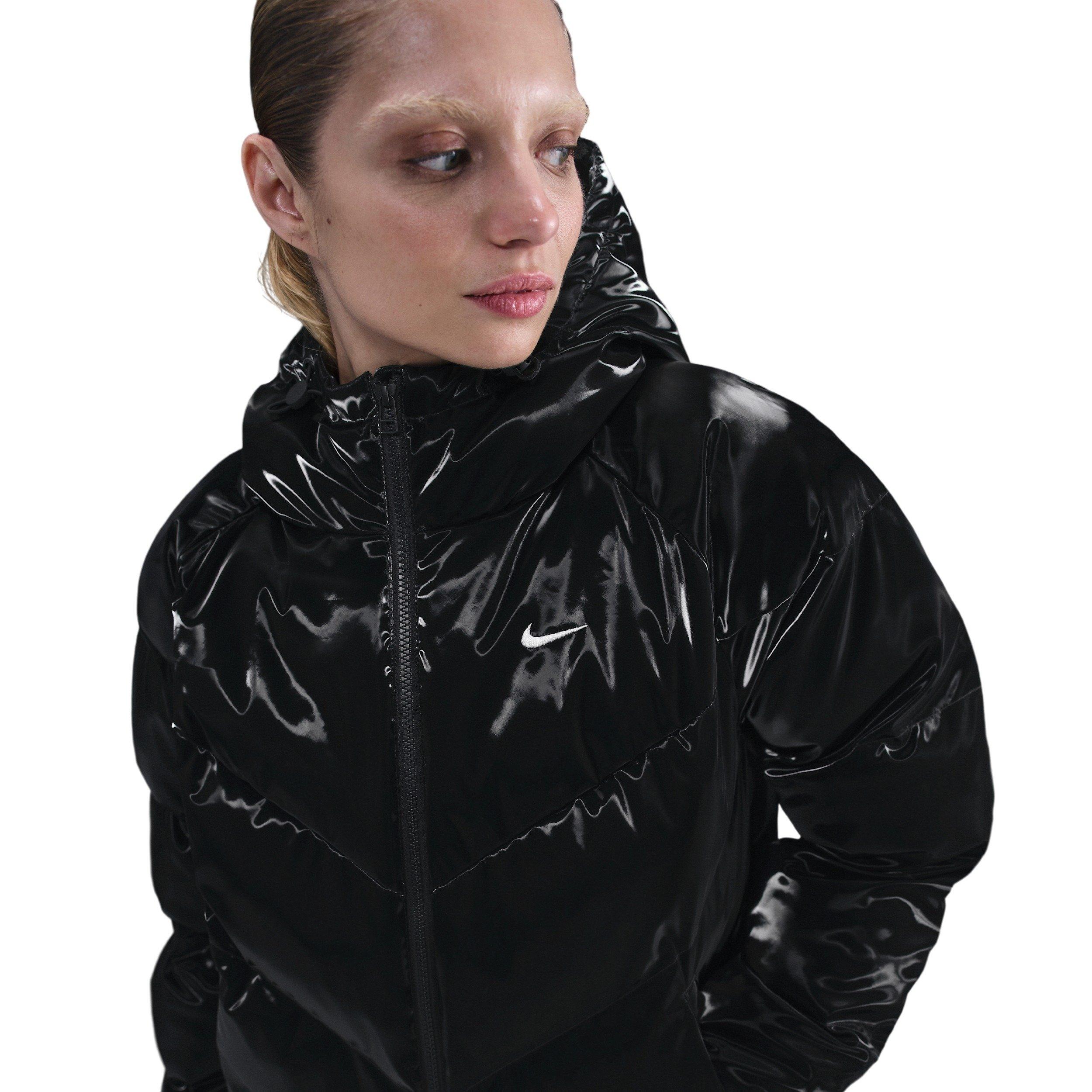 Nike Women's Sportswear Therma-FIT Shine Puffer Jacket - Black - BLACK Thumbnail View 1
