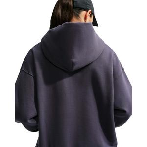 Nike Women's Studio Fleece Medium Weight Oversized Full-Zip Hooded Jacket - Dark Grey - DARK GREY
