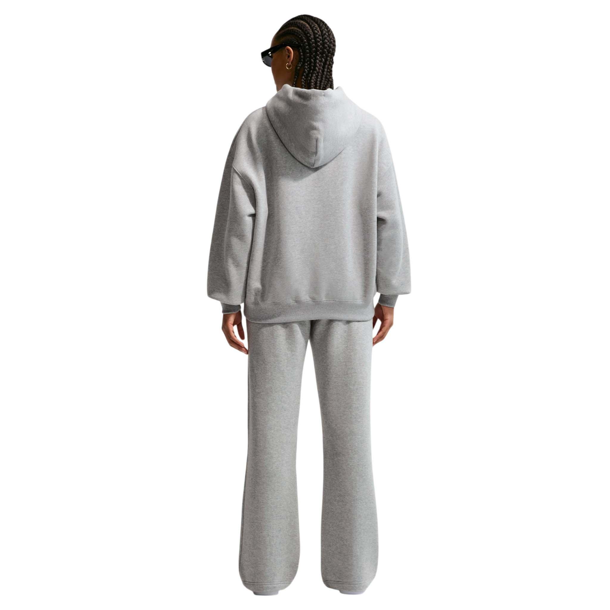 Nike Women's Studio Fleece Medium Weight Oversized Full-Zip Hooded Jacket - Grey - GREY