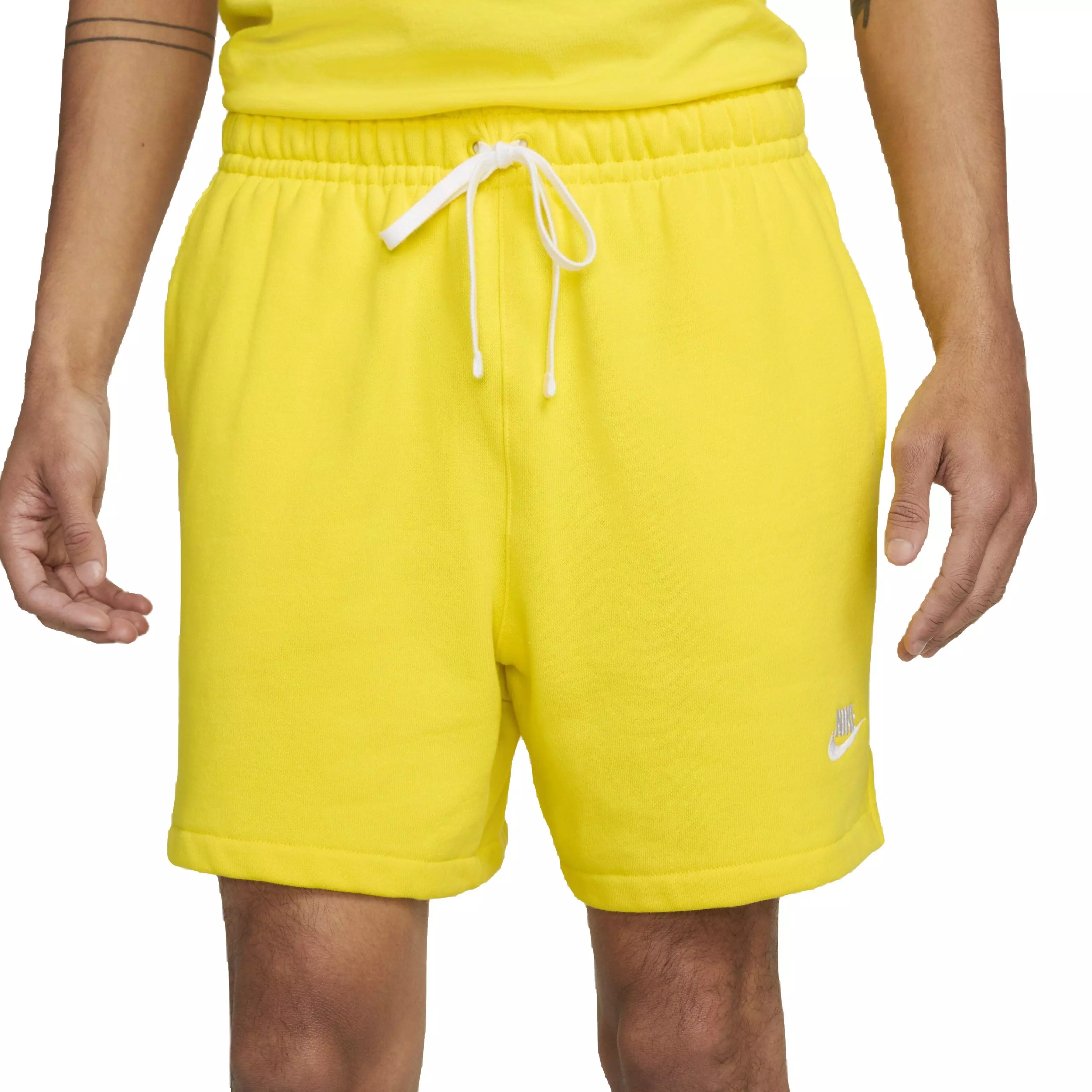 Nike Men's Club Fleece Terry Flow Shorts - YELLOW