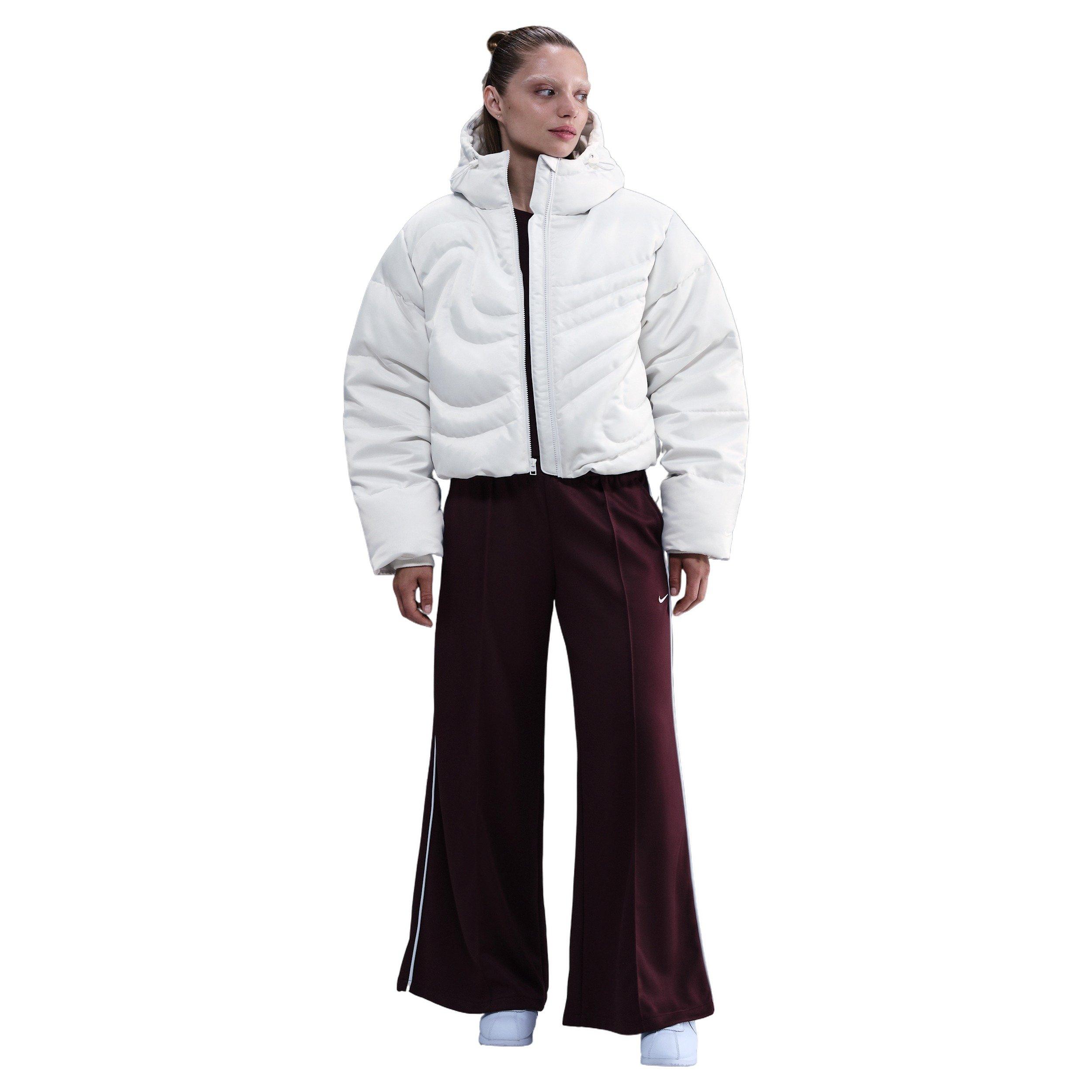 Nike Women's Sportswear Swoosh Series Therma-FIT Oversized Down Puffer Jacket -White - WHITE Thumbnail View 4