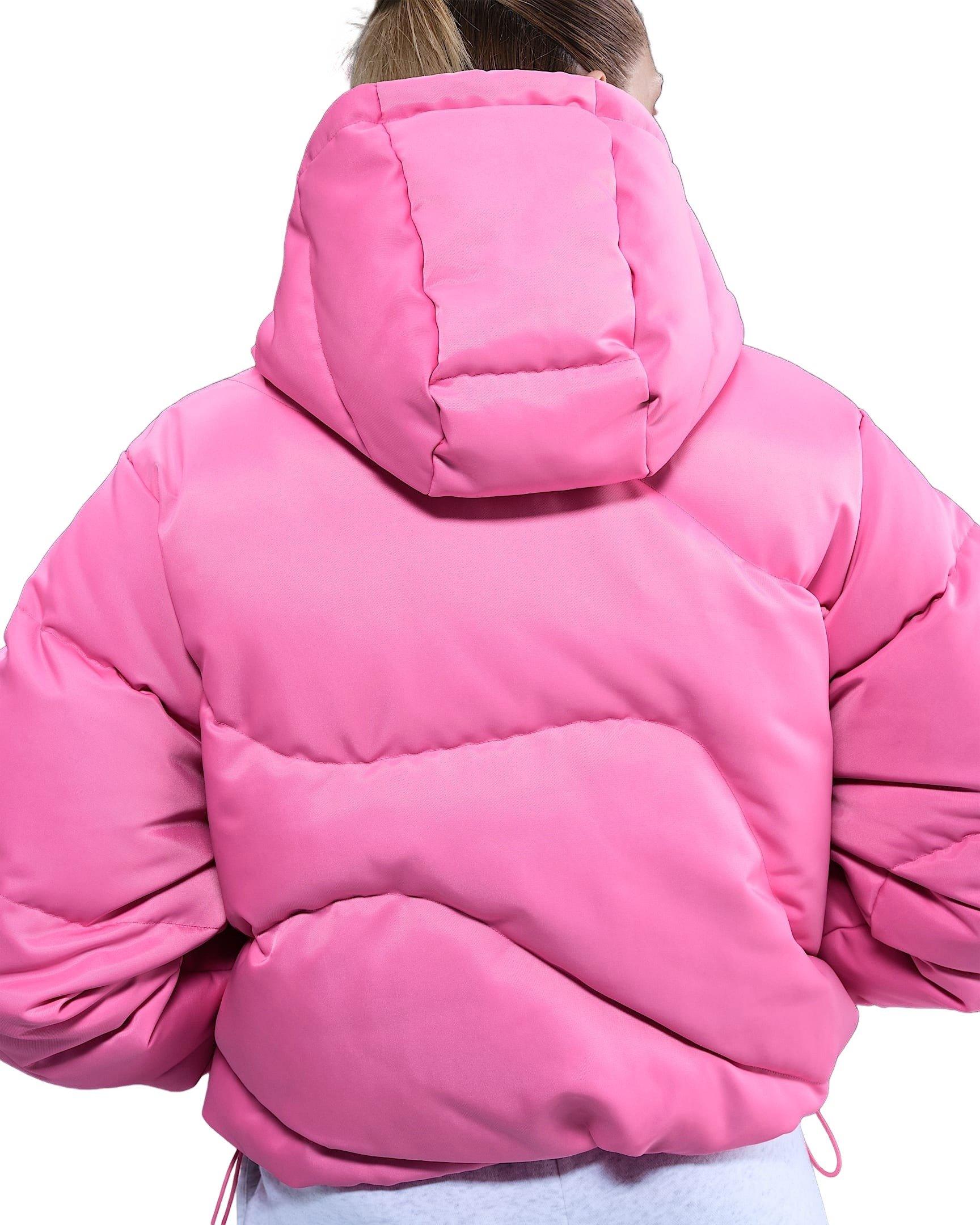 Nike Women's Sportswear Swoosh Series Therma-FIT Oversized Down Puffer Jacket - Pink - PINK Thumbnail View 2