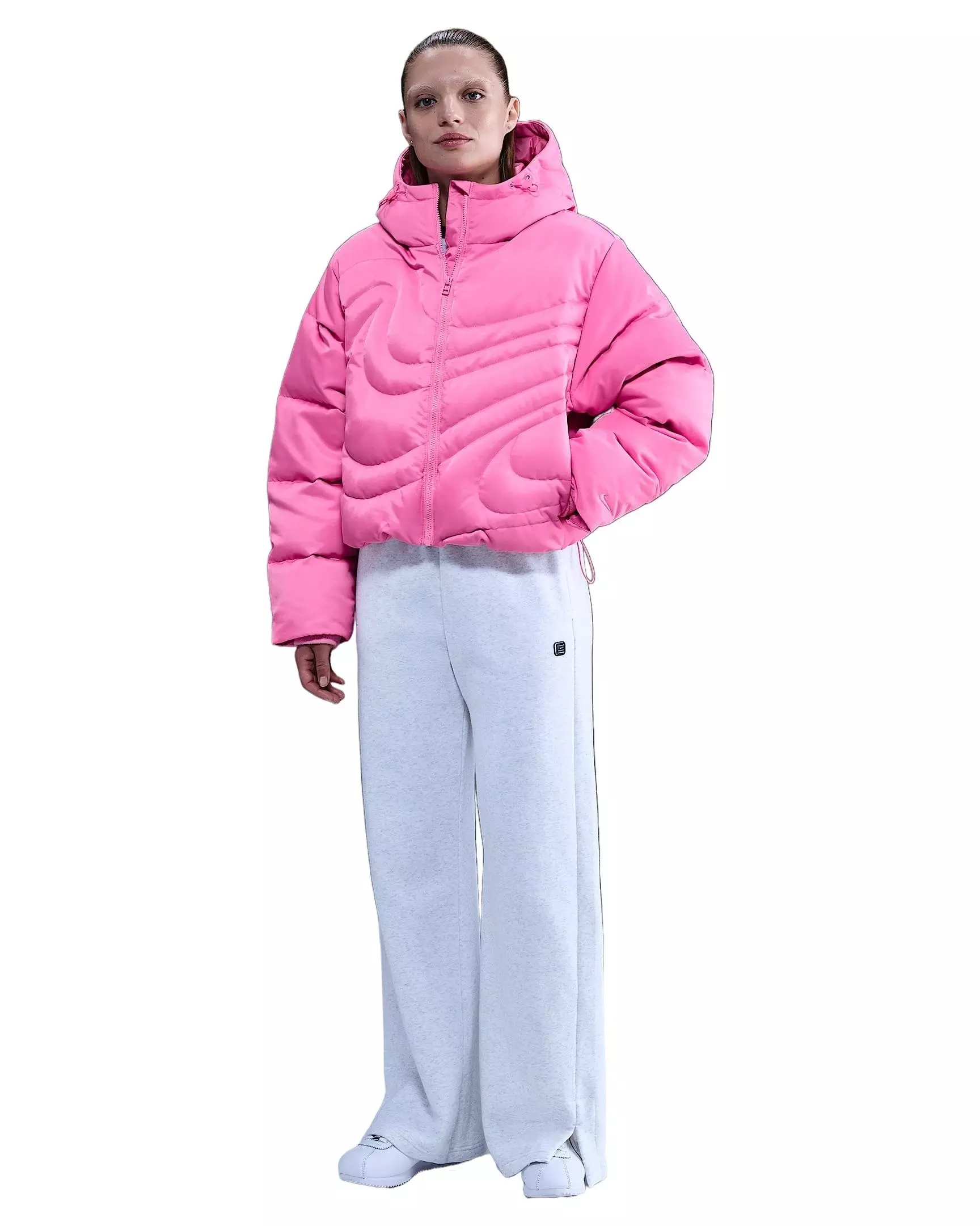 Nike Women's Sportswear Swoosh Series Therma-FIT Oversized Down Puffer Jacket - Pink - PINK